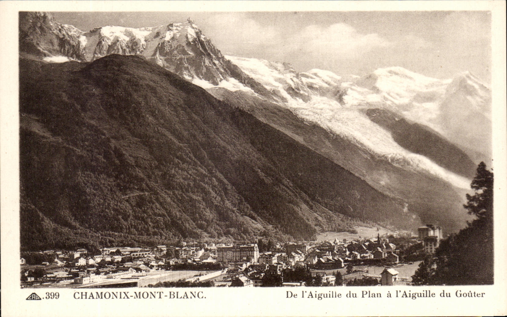 CPA Chamonix Mont Blanc De l'Aiguille du Plan a l'Aiguille du Gouter