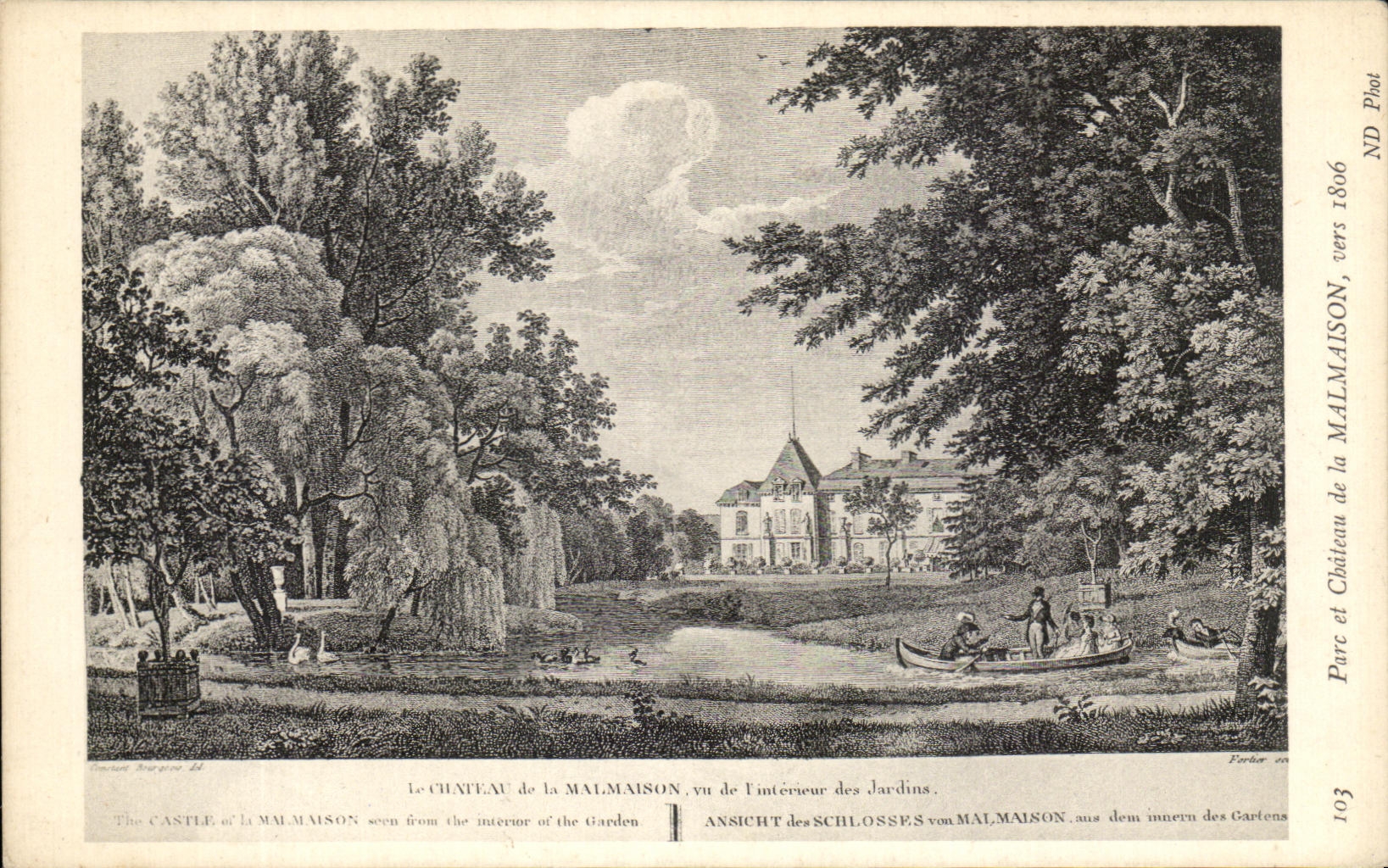 CPA Park And Castle Of Malmaison About 1806