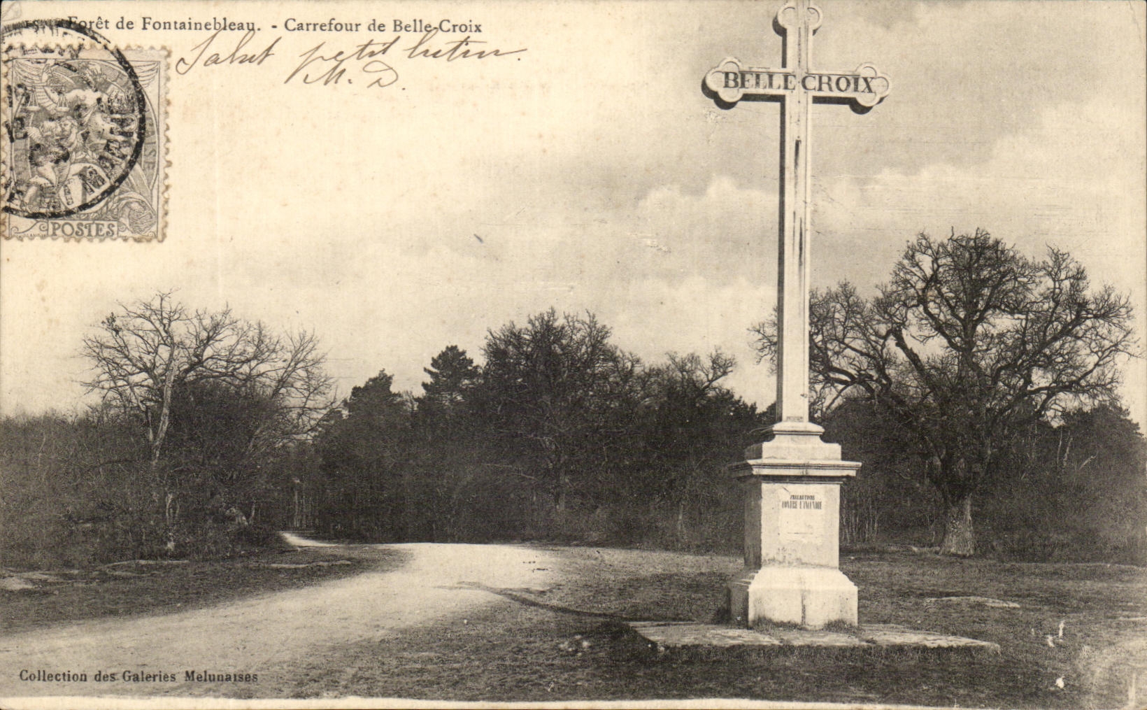 CPA Drill De Fontainebleau Crossroads Of Beautiful Cross
