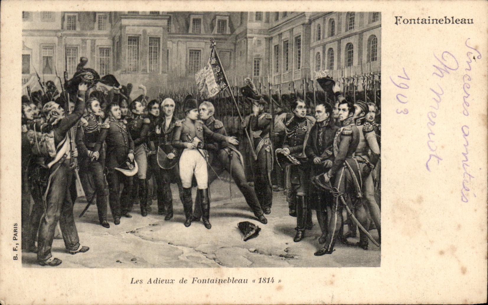 CPA Fontainebleau the Good-byes De Fontainebleau Napoleon 1st
