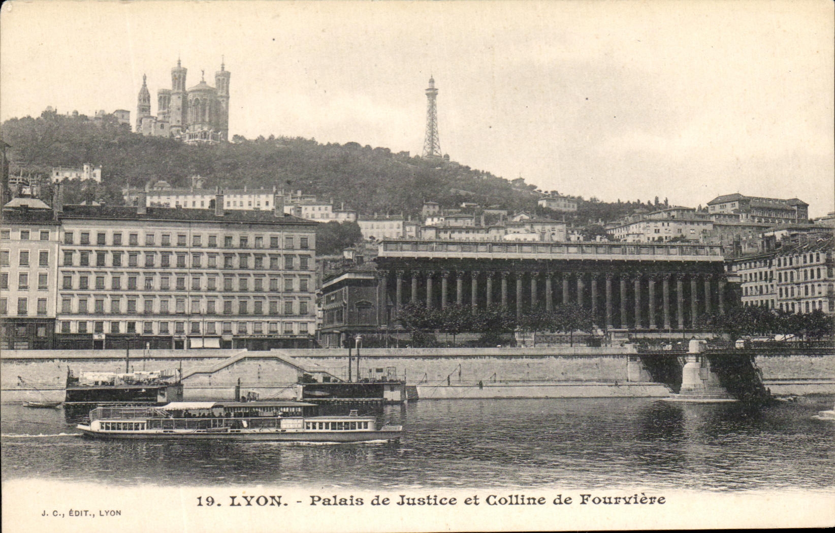 Cortes de ley de CPA Lyon e Hill De Fourviere Barge