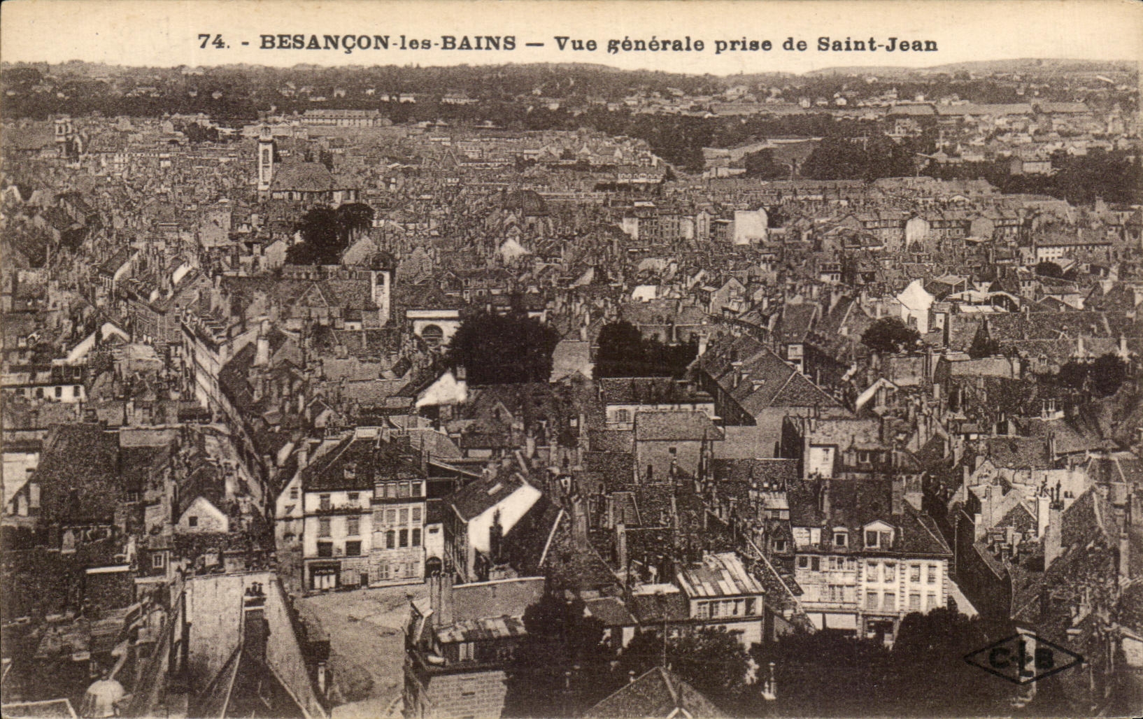 CPA Besancon les Bains Vue Generale prise de Saint Jean