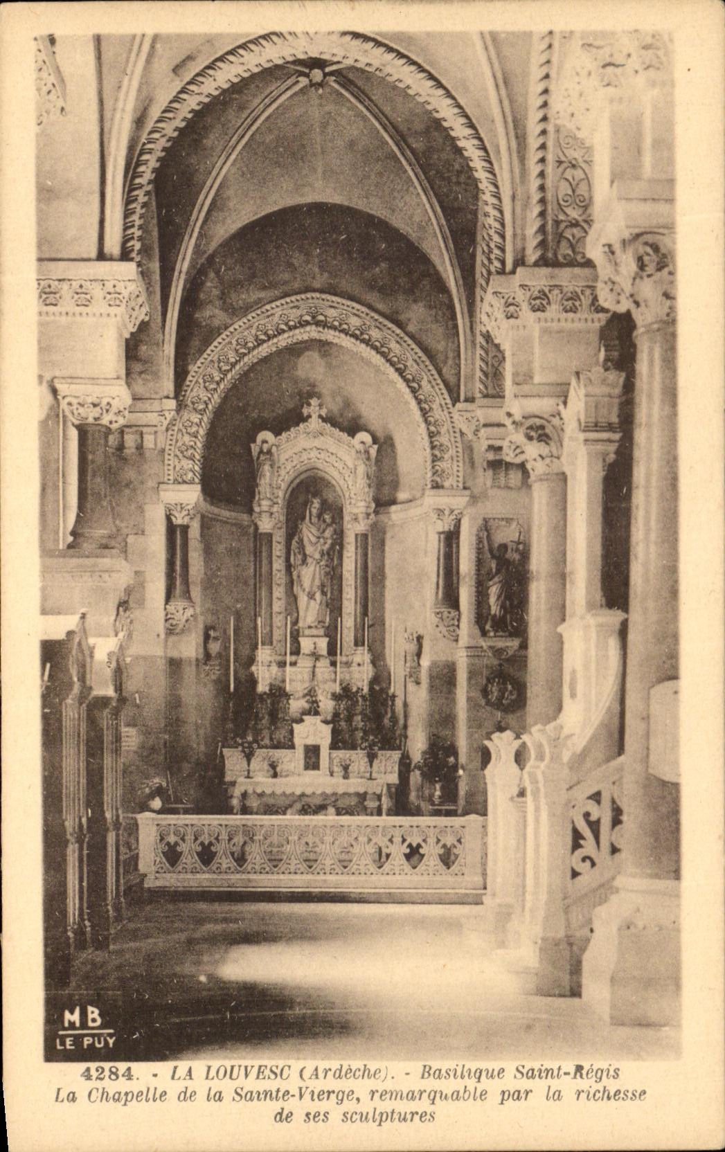 CPA Louvesc Basilica Saint Governed the vault of Sainte Virgin