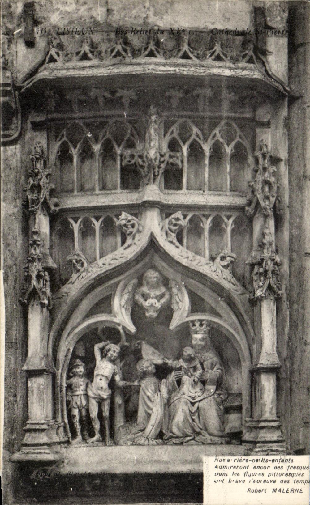 CPA Low Lisieux relief cathedral