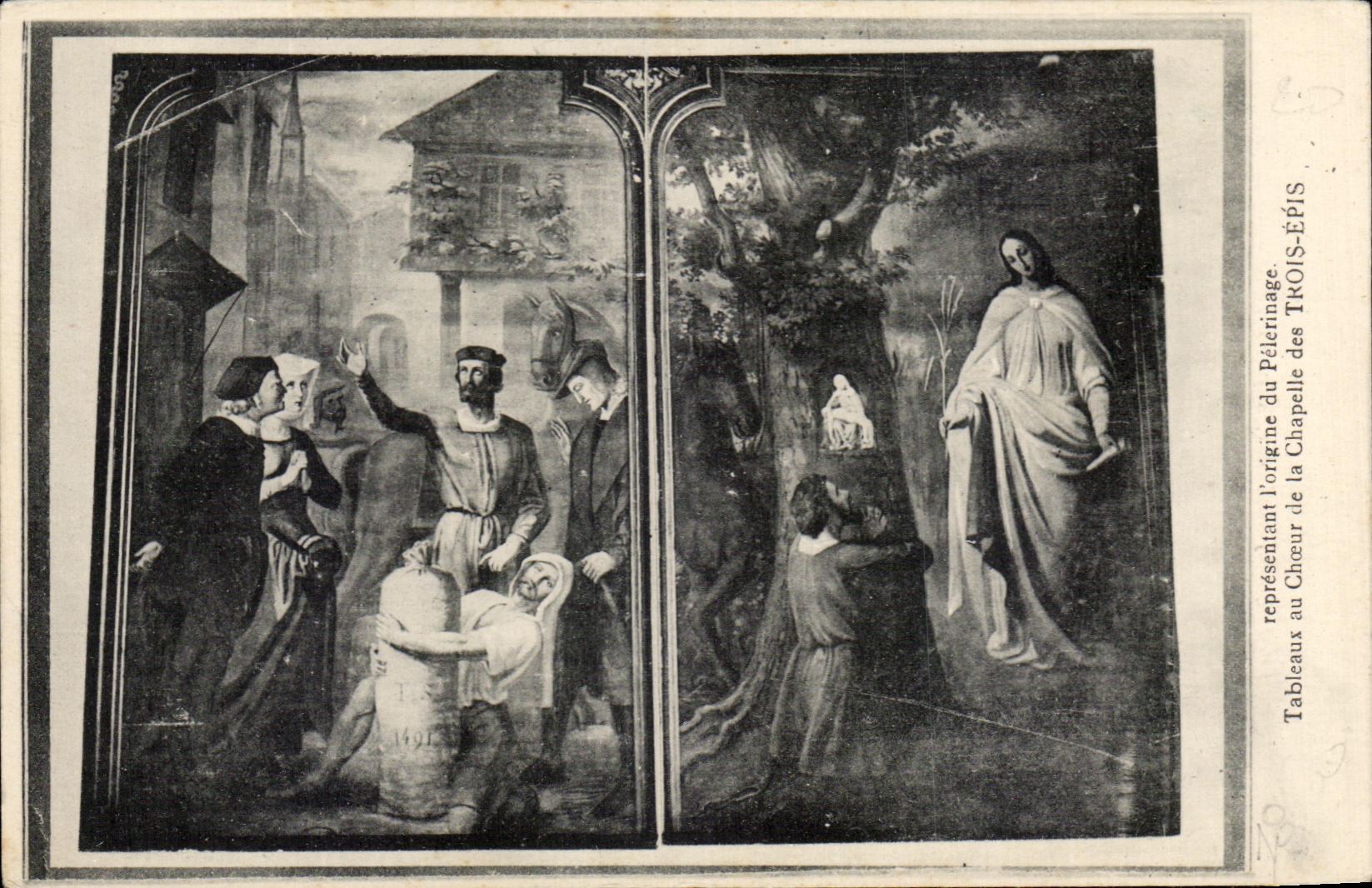 CPA Tables with the Chorus of the Vault of the Three Ears Origin of the pilgrimage