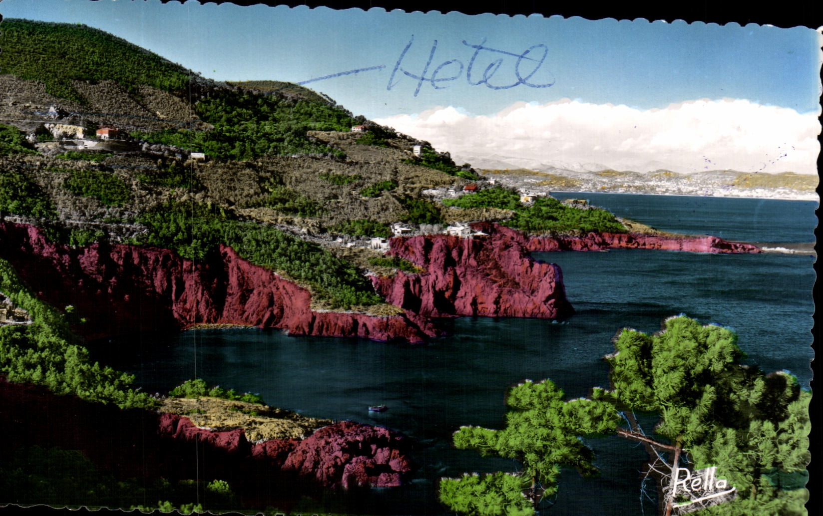 CPSM the Dimension of Azure the Road Of the Gold Cornice Creeks De Theoule And Cannes Seen Of the Collar Of Esquillon