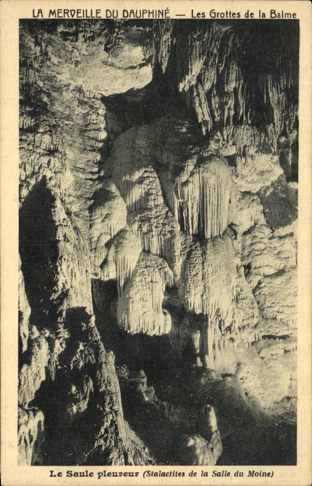 CPA La Merveille Du Dauphine Les Grottes de la Balme Le Saule pleureur Stalactites de la salle du moine