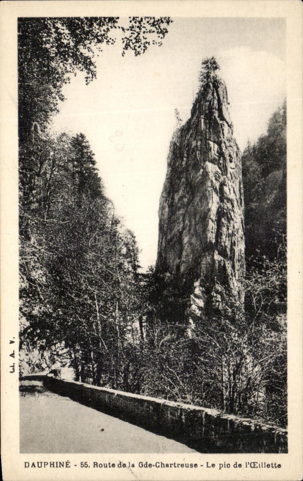 CPA Dauphine Route de la Gde Chartreuse Le pic de l'Oeillette
