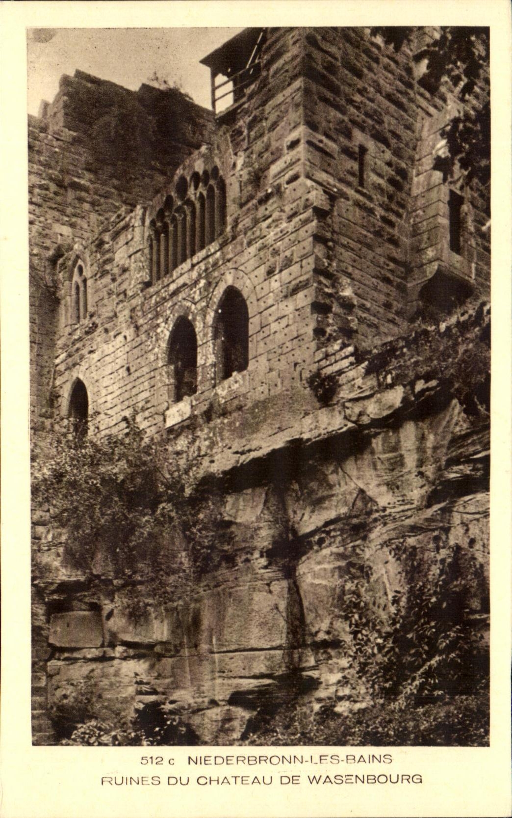 CPA Niederbronn Les Bains Ruins Of the Castle De Wasenbourg