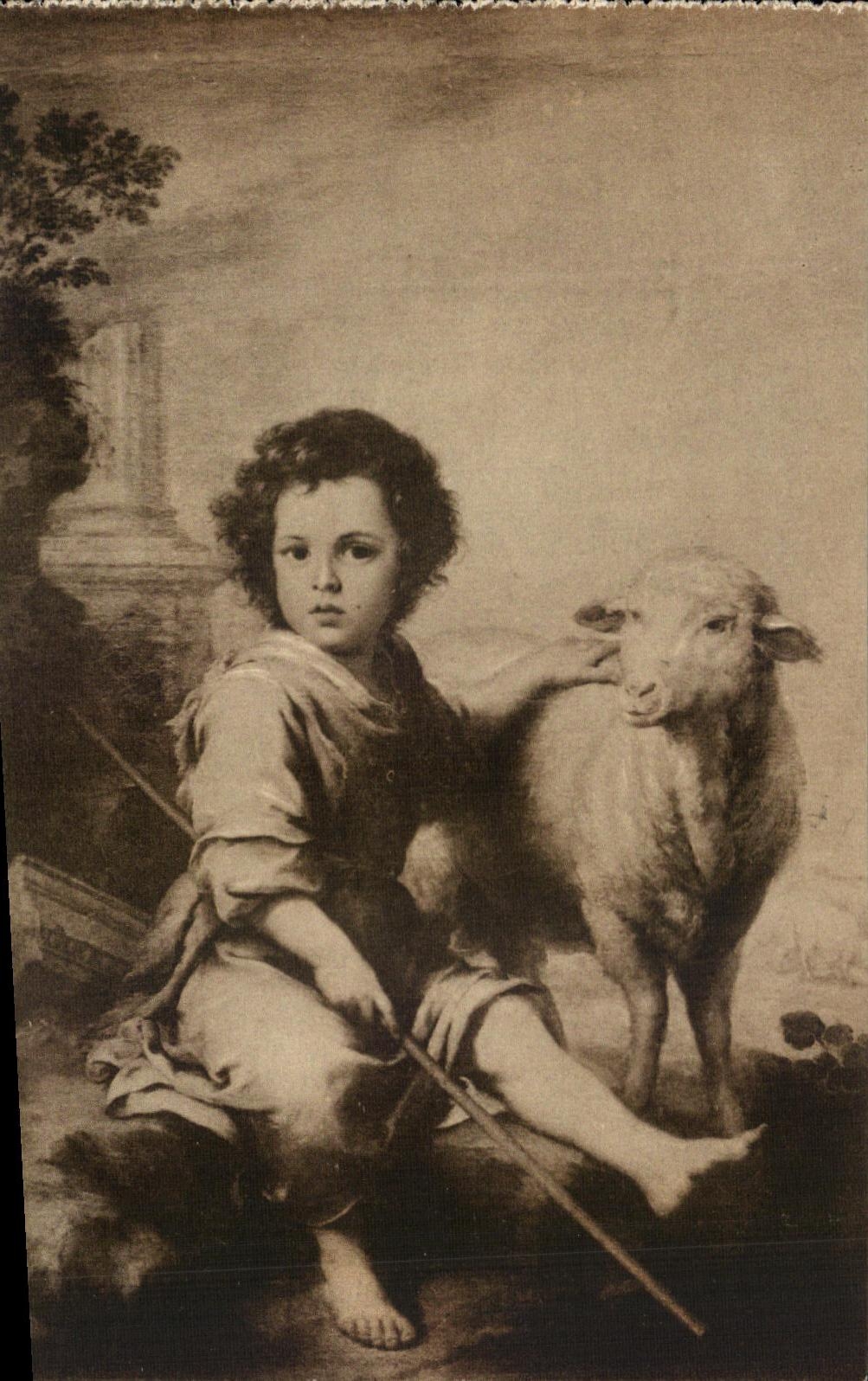 CPA Porciuncula Murillo Museo Del Prado Sheep