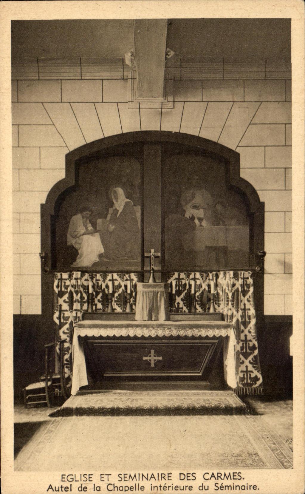 CPA Church And Seminaire Of the Carmelite friars Furnace bridge Of the Interior Vault Of the Seminar