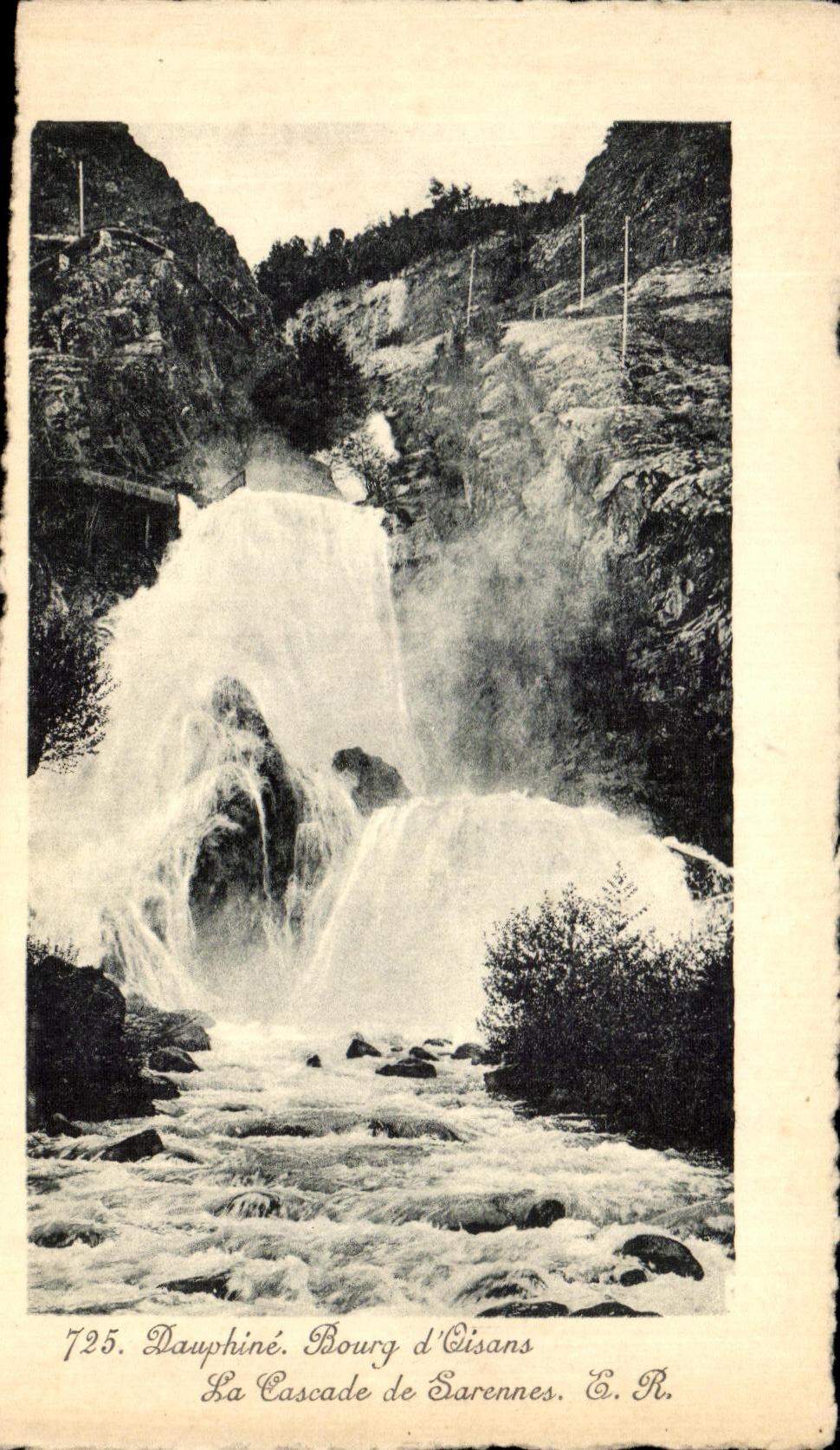 CPA Dauphine Bourg d'Oisans la Cascade de Sarennes