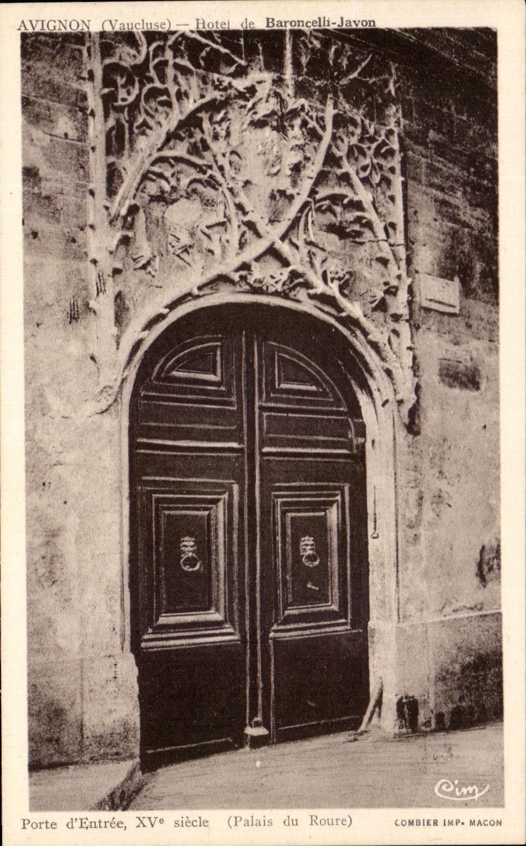 Hotel de CPA Avignon de la puerta principal de Baroncelli Javon