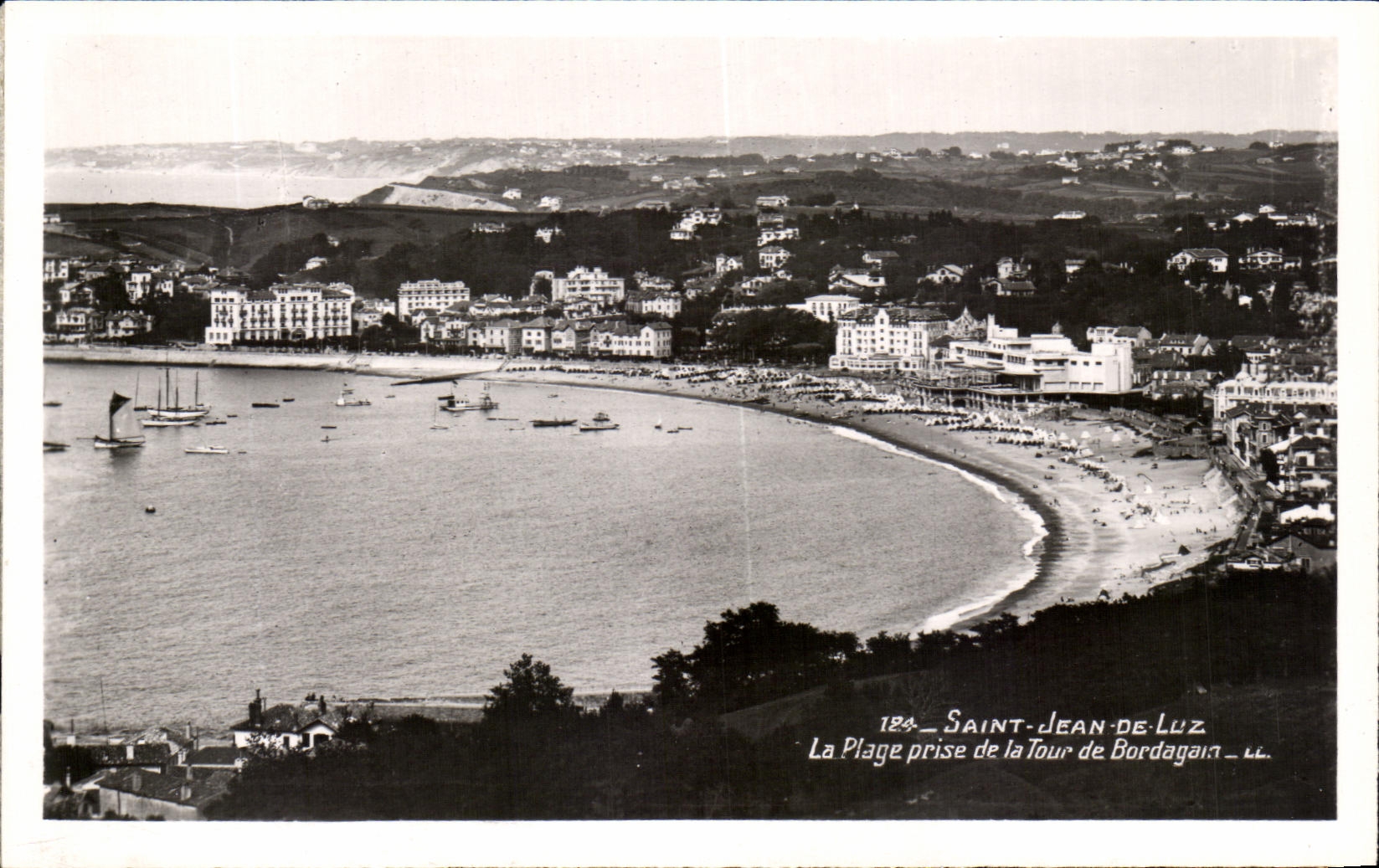 CPA Saint Jean De Luz La Plage Prise De La Tour De Bordagain