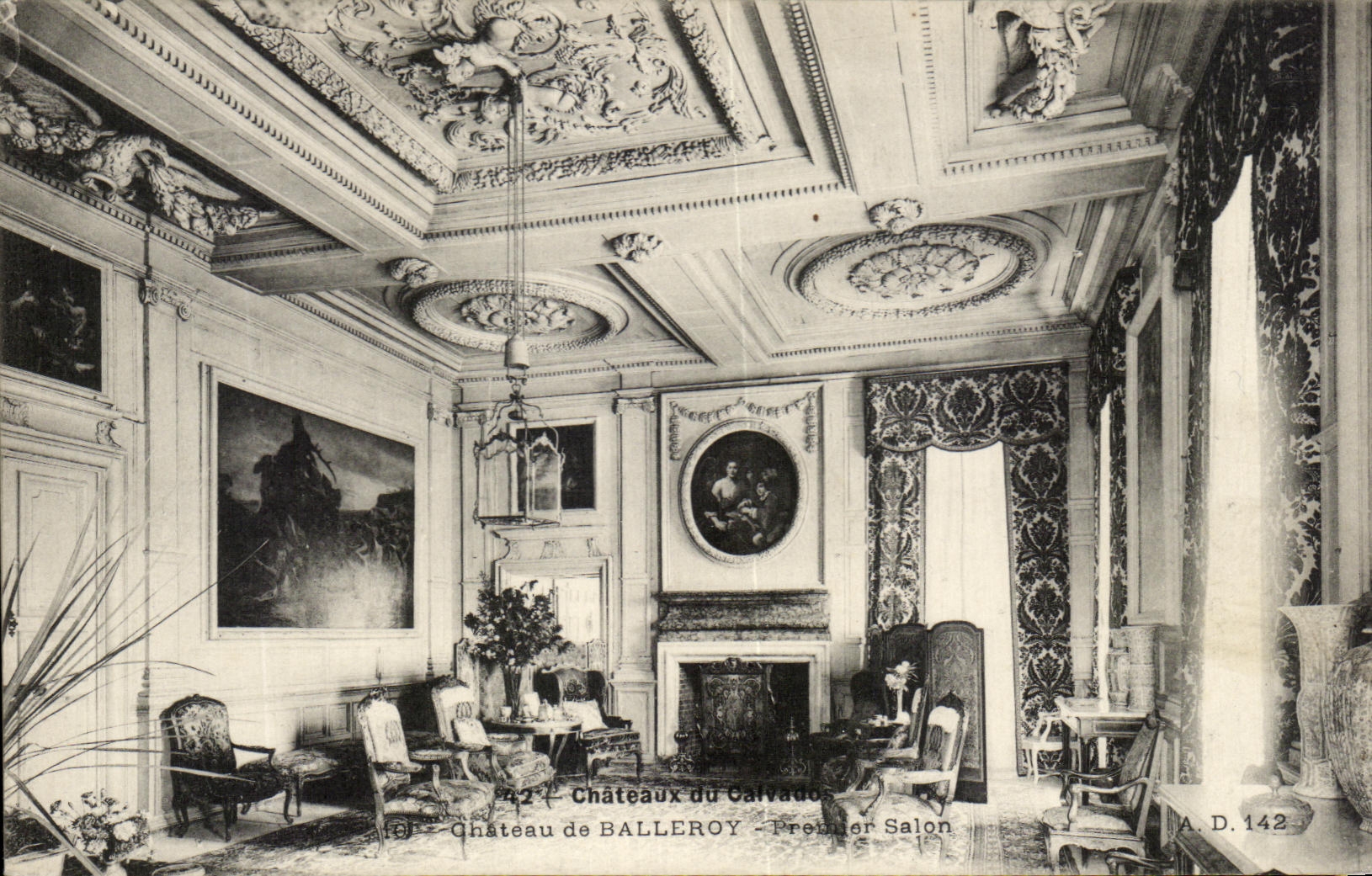 CPA Chateaux Du Calvaire Chateau De Balleroy Premier salon 