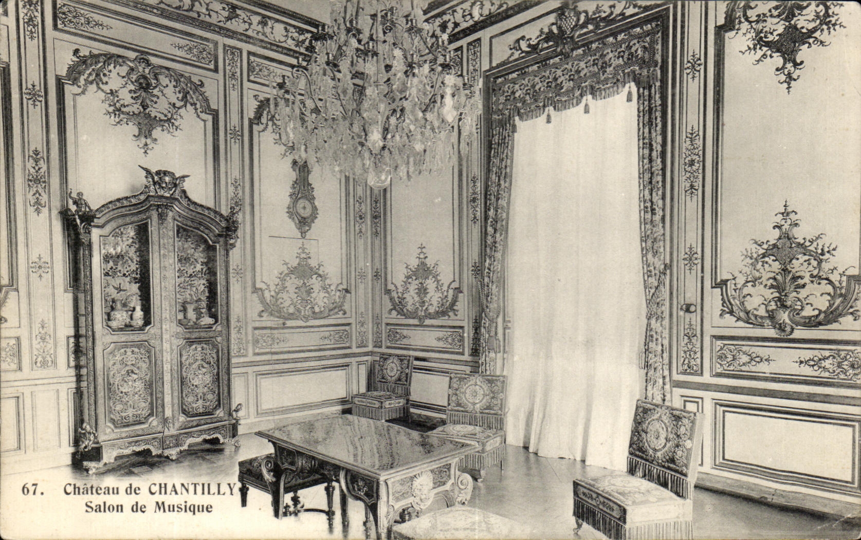 CPA Chateau De Chantilly Salon De Musique