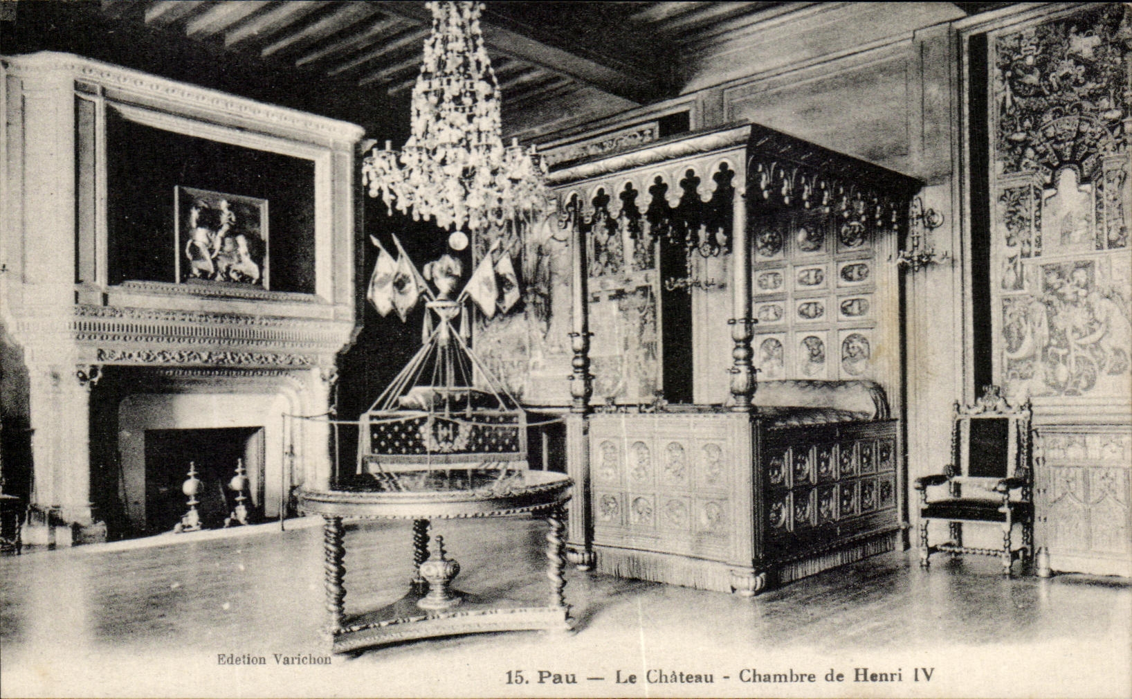 CPA Pau Le Chateau Chambre De Henri IV