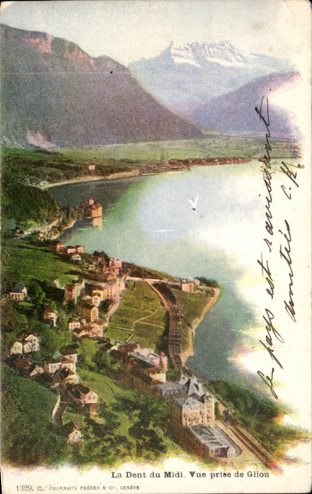 CPA Le Dent Du Midi Vue Prise De Gilon Suisse