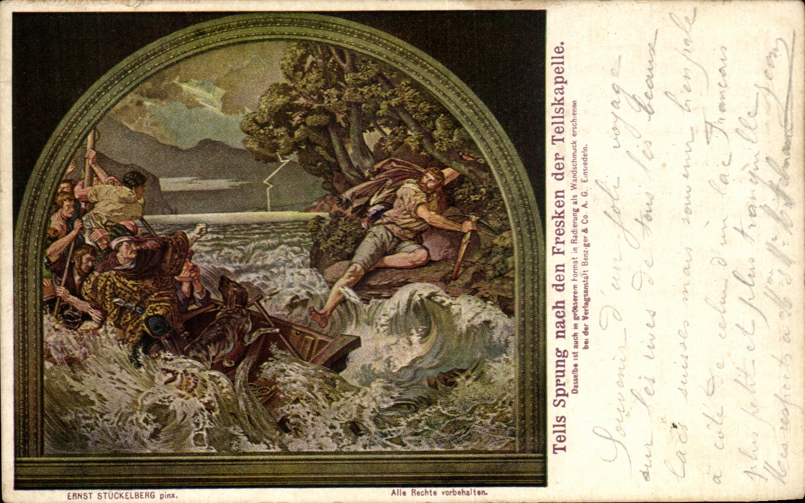 CPA Tells Sprung Nach Den Fresken Der Tellskapelle