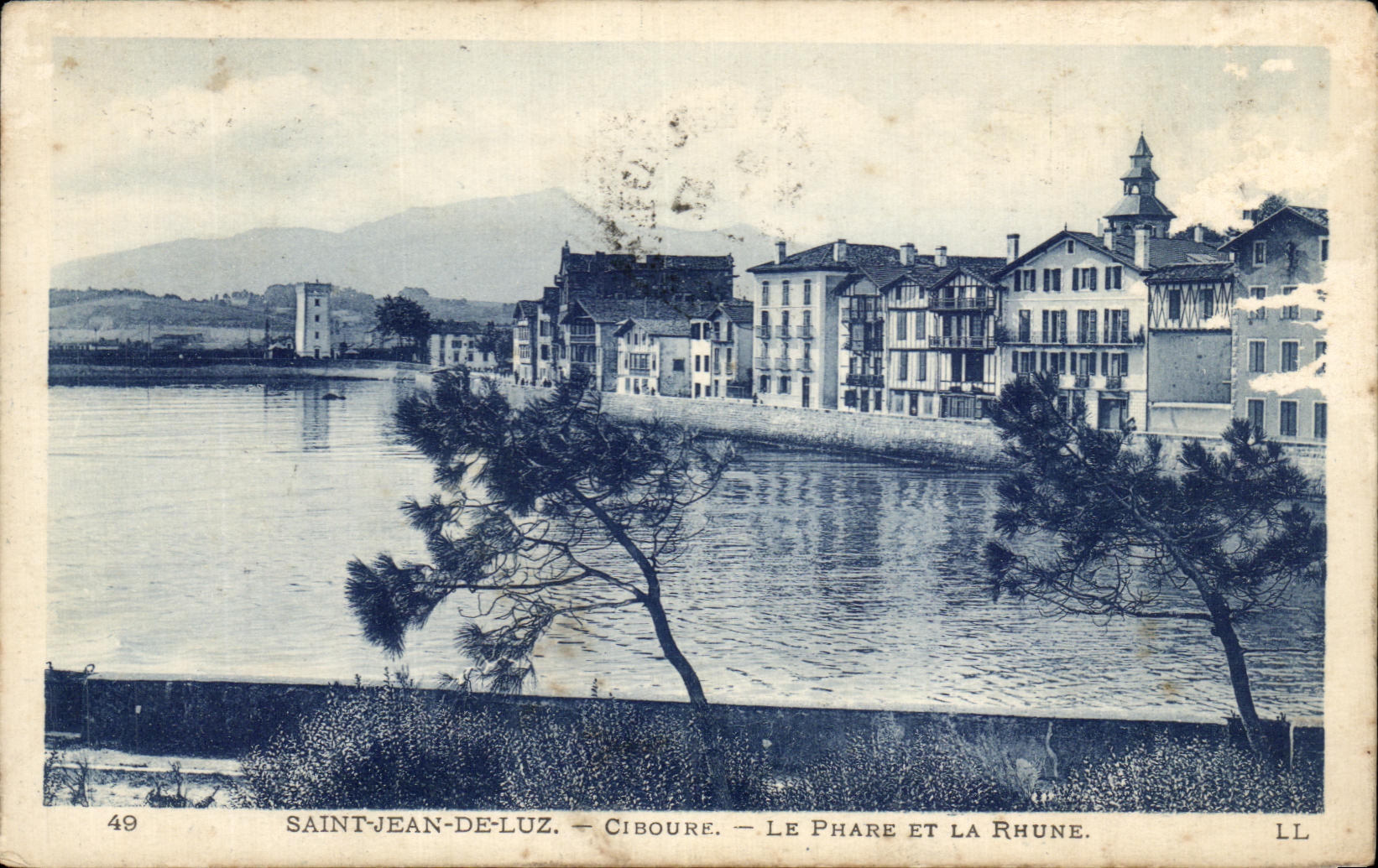 CPA Saint Jean De Luz Ciboure Le Phare Et La Rhune