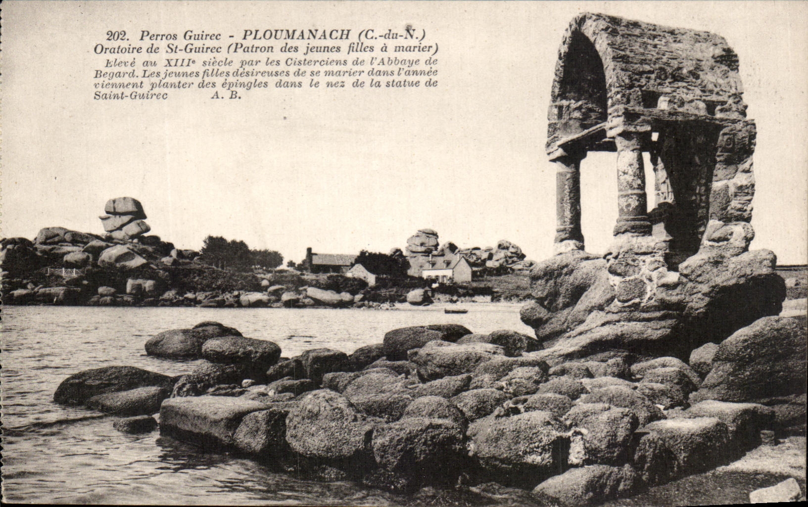 CPA Perros Guirec Ploumanach Oratoire De St Guirec