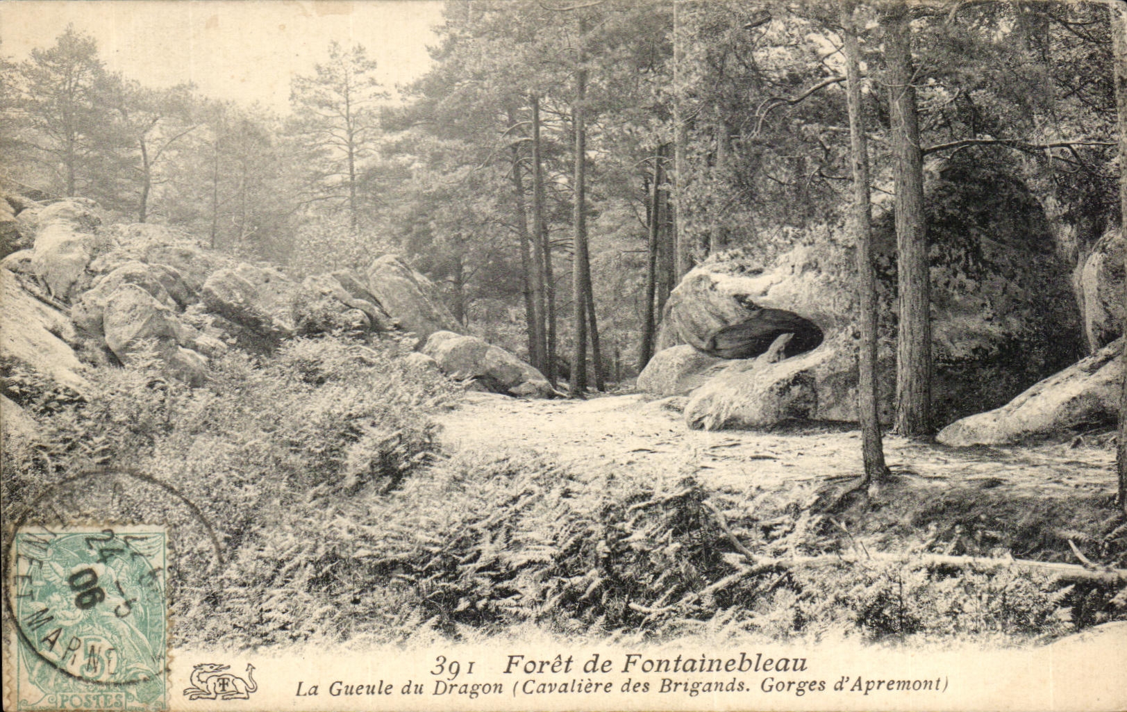 CPA Drill of Fontainebleau the Mouth of the Cavaliere Dragon of the Dragons Falls of Apremont