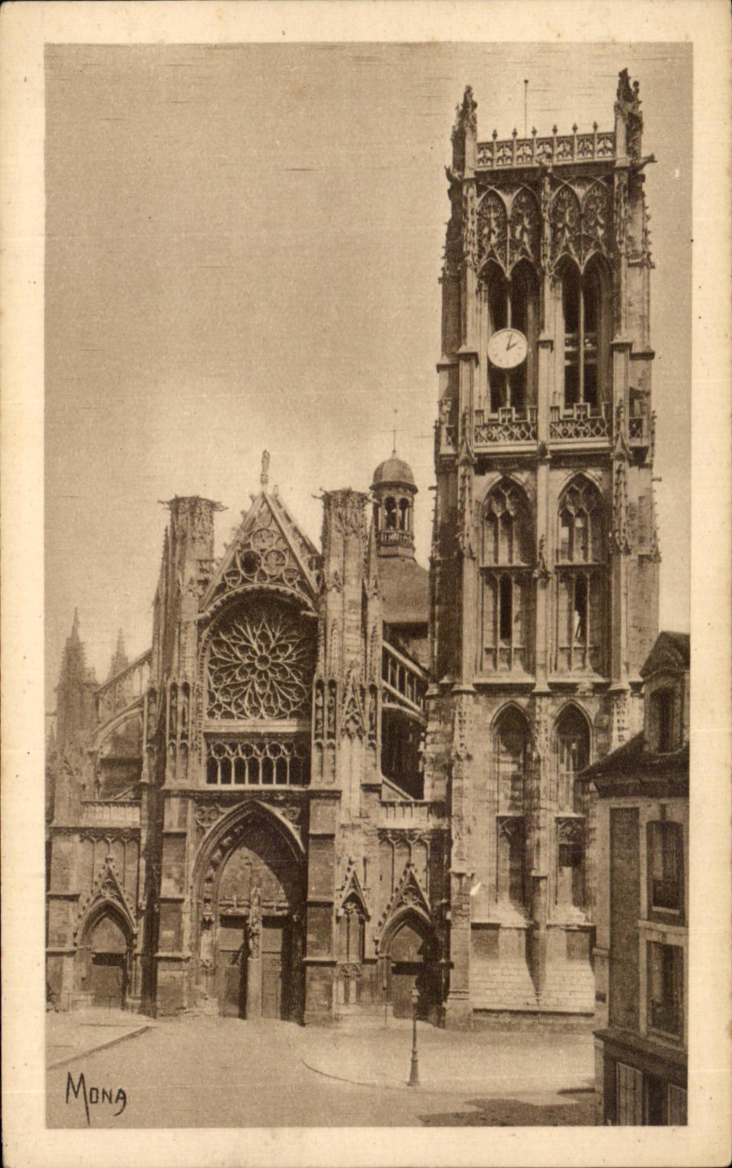CPA Les Petits Tableaux de Normandle Dieppe L'eglise Saint Jacquesfacade principale St James