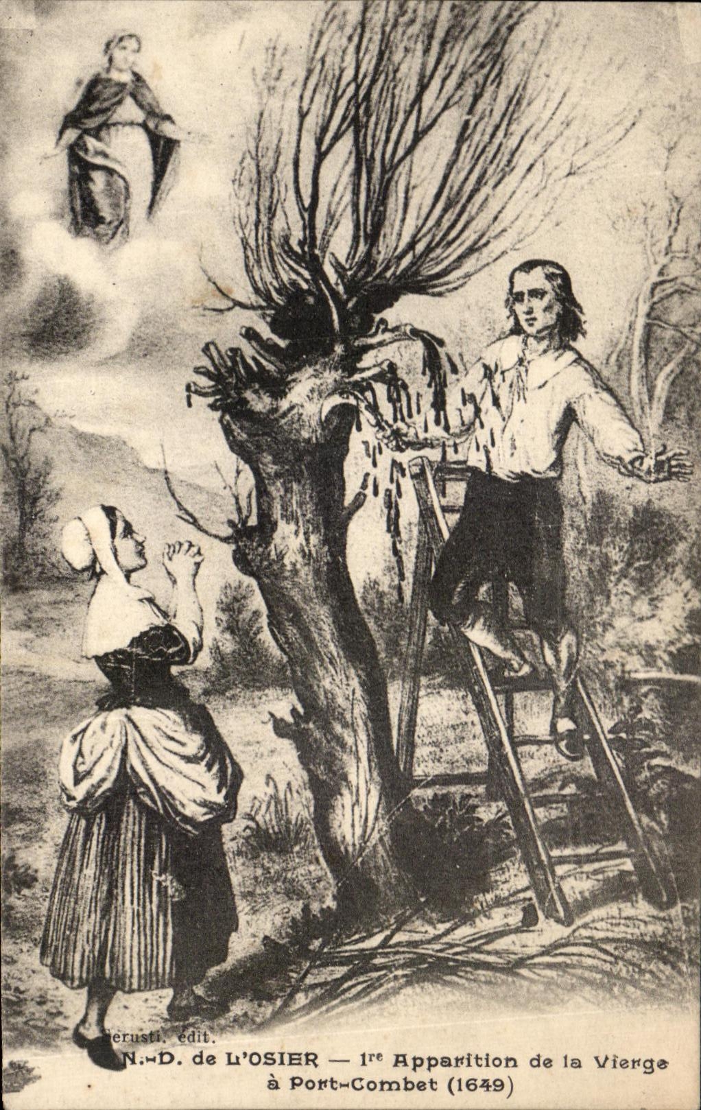 CPA ND of the Apparition wicker of the Virgin has Port Combet 1649