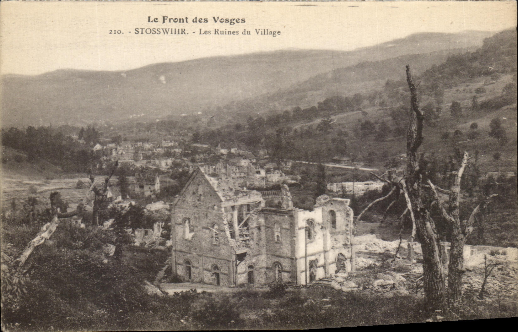 CPA the Face Of the Vosges Stosswihr Ruins Of the Militaria Village