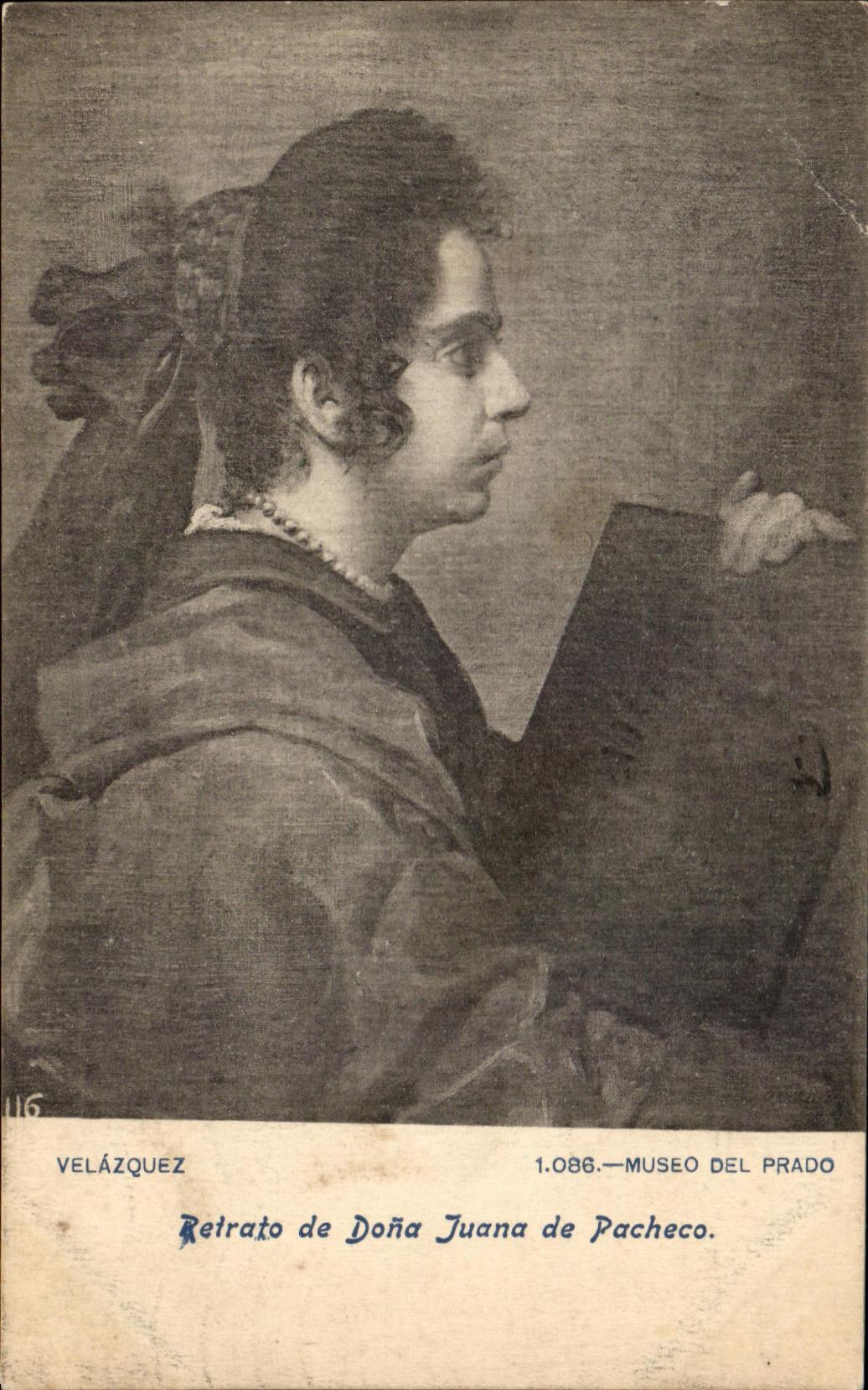 CPA Velazquez Retrato de Dona Juana de Pacheco Museo del Prado