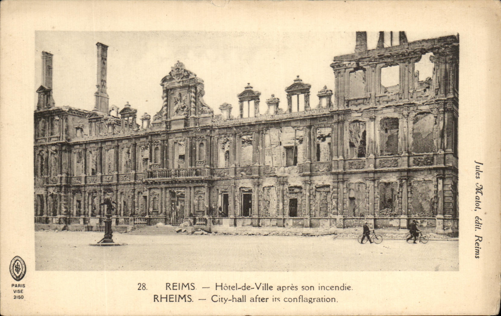 CPA Rheims Hotel of Villeapres Its Militaria fire