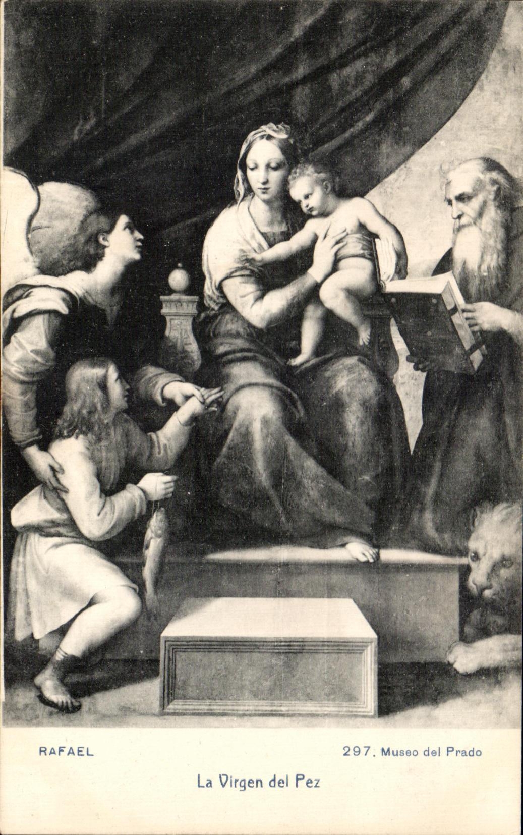 CPA Rafael la Virgen del Pez Museo del Prado