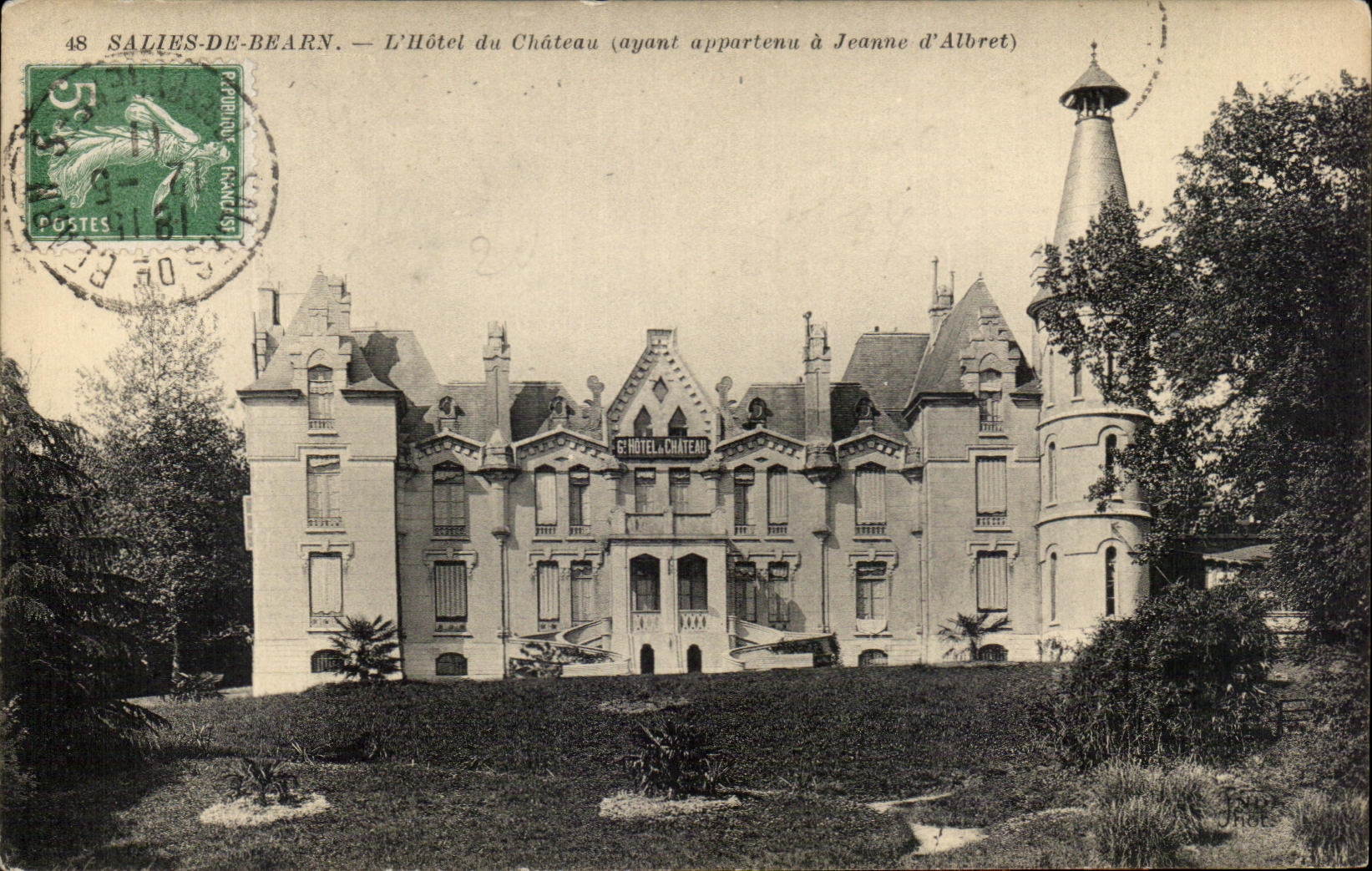 Dirtied CPA De Bearn the hotel of the Castle