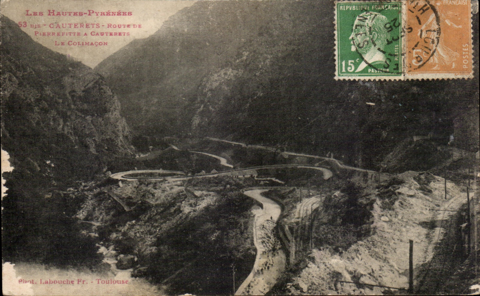 CPA Les Hautes Pyrenees Cauterets Route de Pierrefitte a Cauterets Le Colimacon