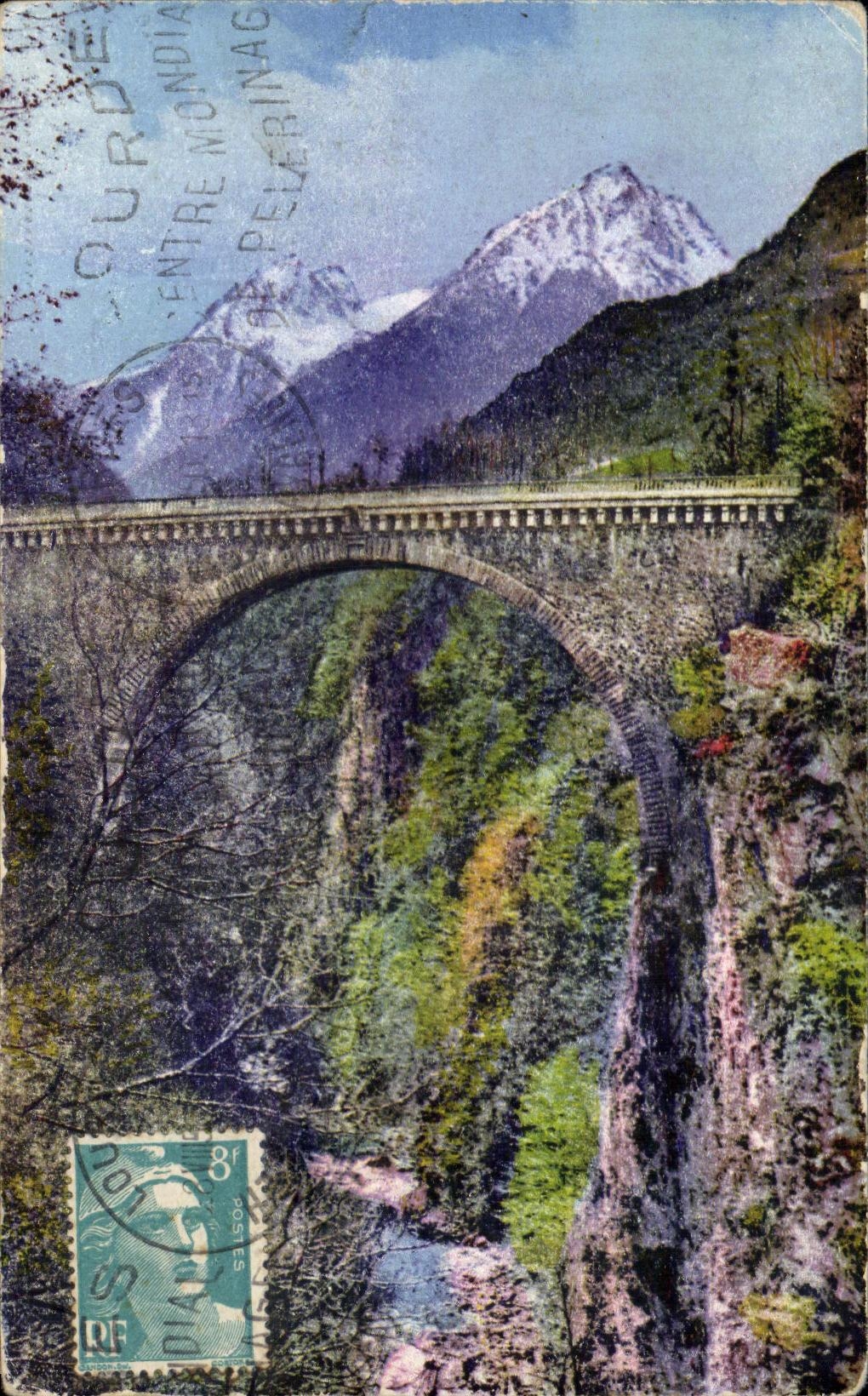 CPA Road of Gavarnie the Napoleon bridge