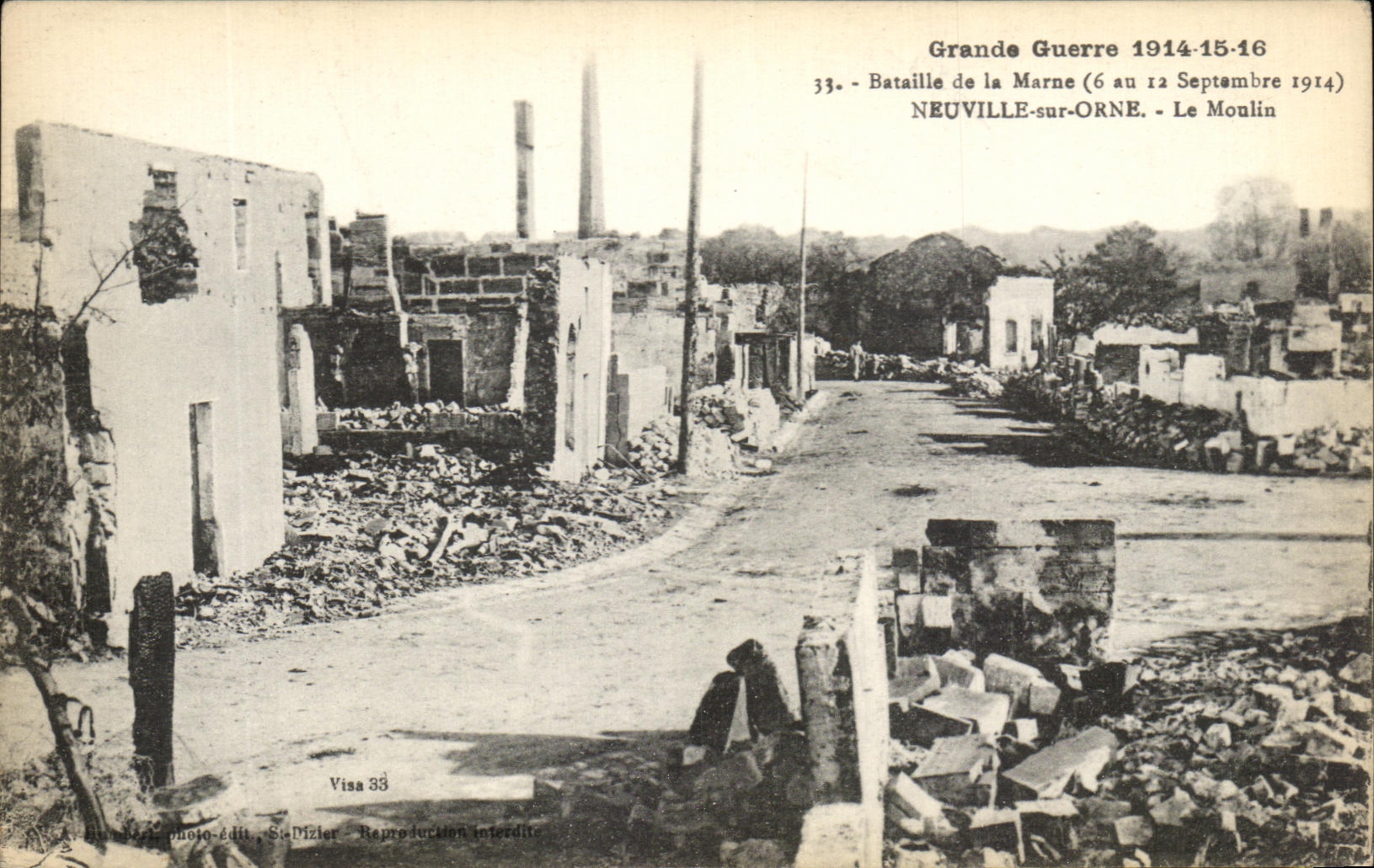 CPA Grande Guerre Bataille de la Marne Neuville Sur Orne Le moulin