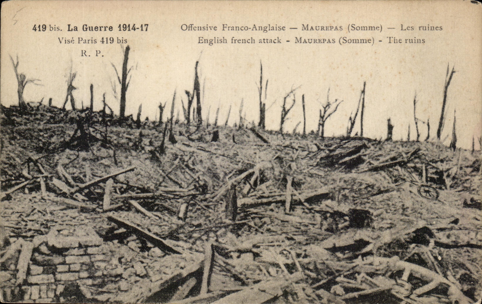 CPA the Free English Offensive War Maurepas the Militaria Ruins