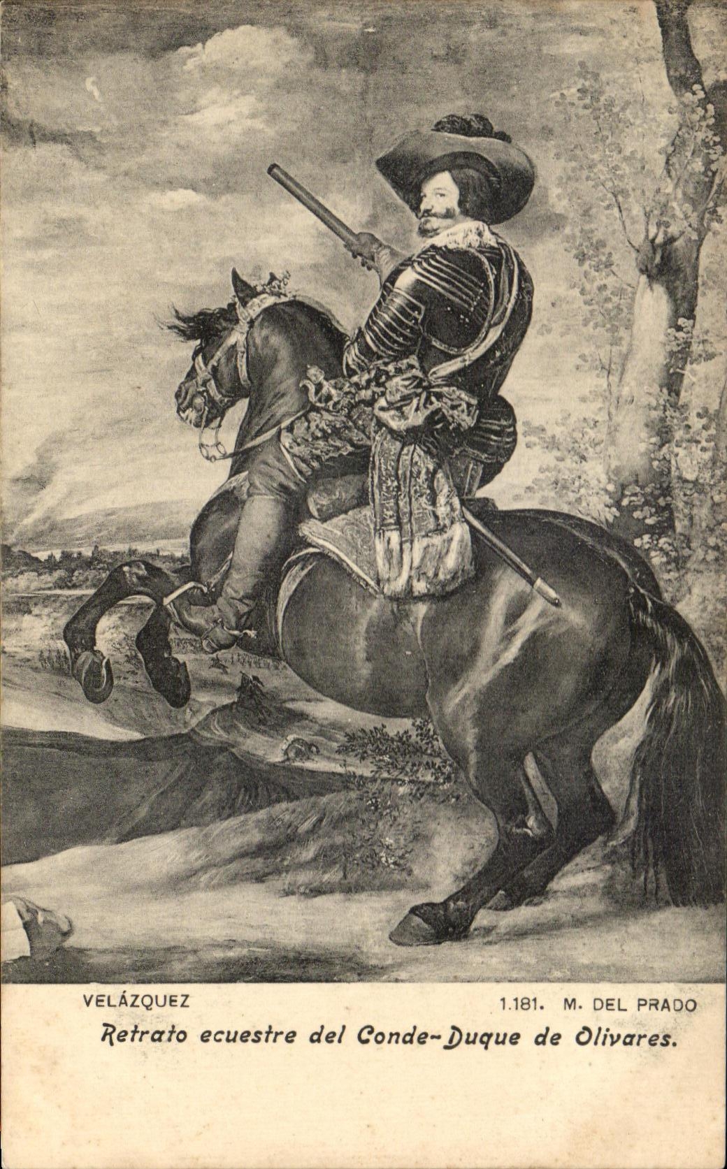 CPA Velazquez Retrato ecustre del Conde Duque de Olivares Museo del Prado