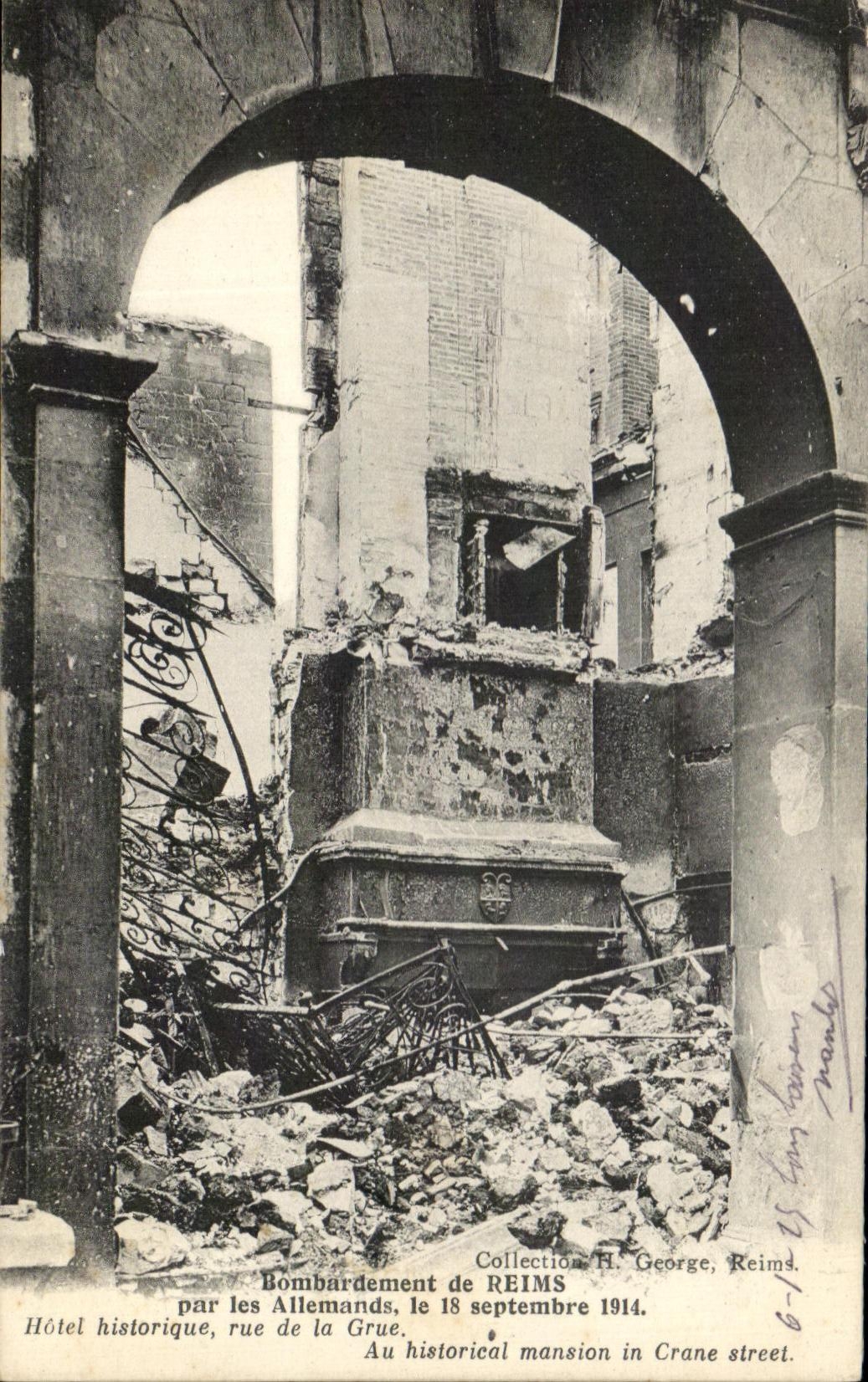 CPA Bombardment of Rheims By the Militaria Germans