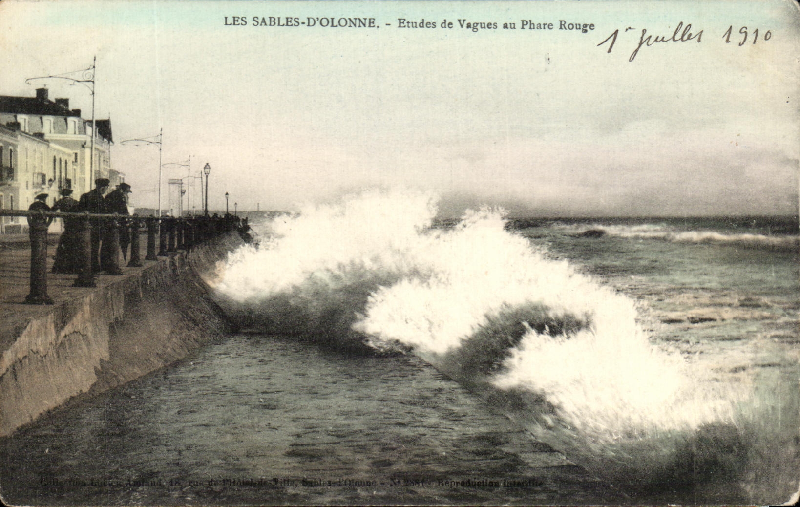 CPA Sables d'Olonne Studies Of Vaguenesses To the Red Lighthouse