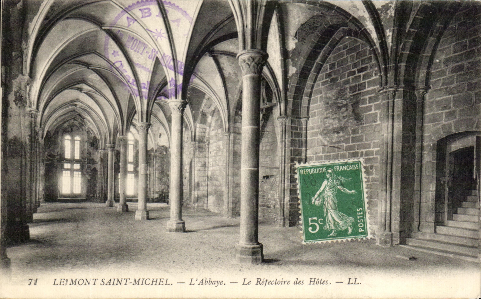 CPA Mont Saint Michel the Abbey the Refectory Of Hosts