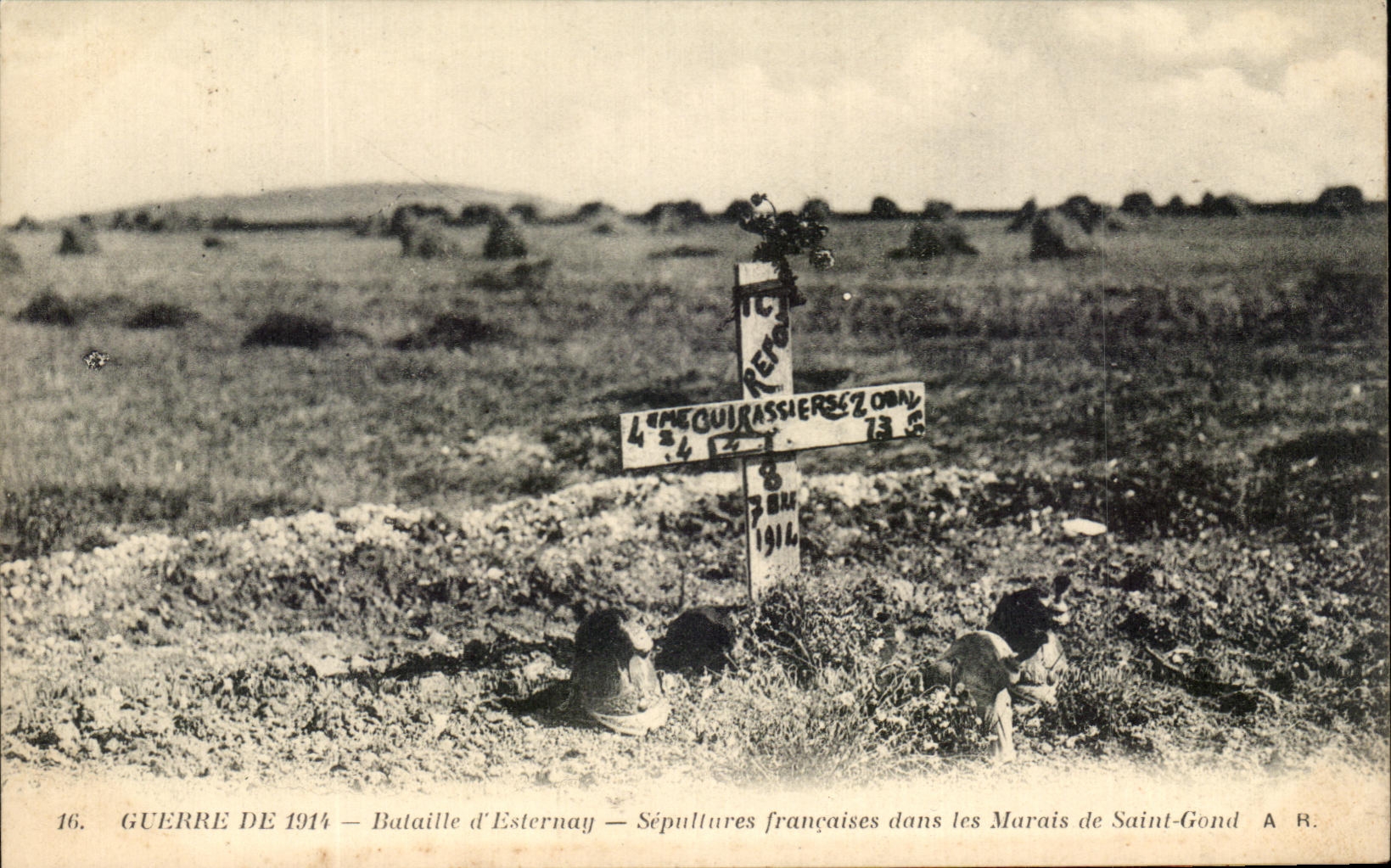 Guerra de CPA de los entierros franceses de D Esternay de la batalla en los pantanos de la bisagra del santo