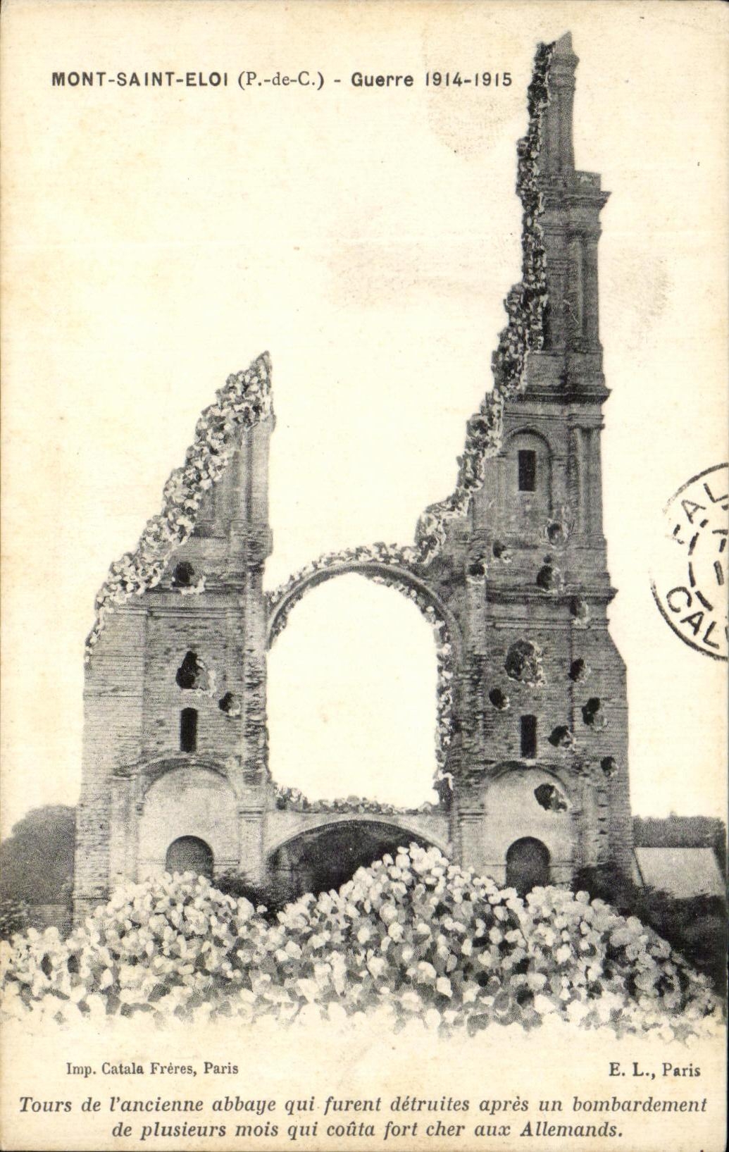 CPA Mont Saint Eloi Guerre Militaria