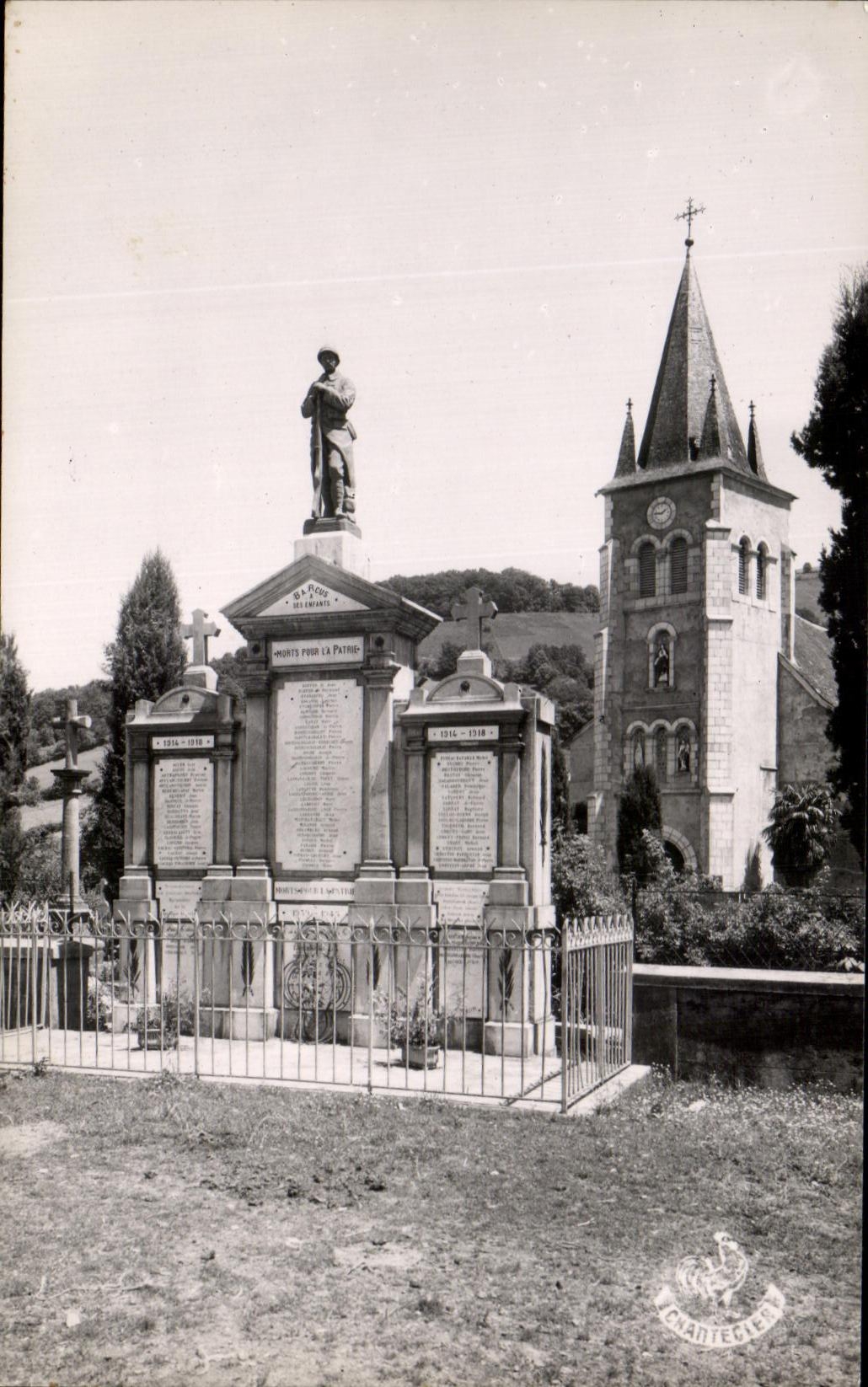 CPSM the Barcus Pays Basque the Church and the Monument