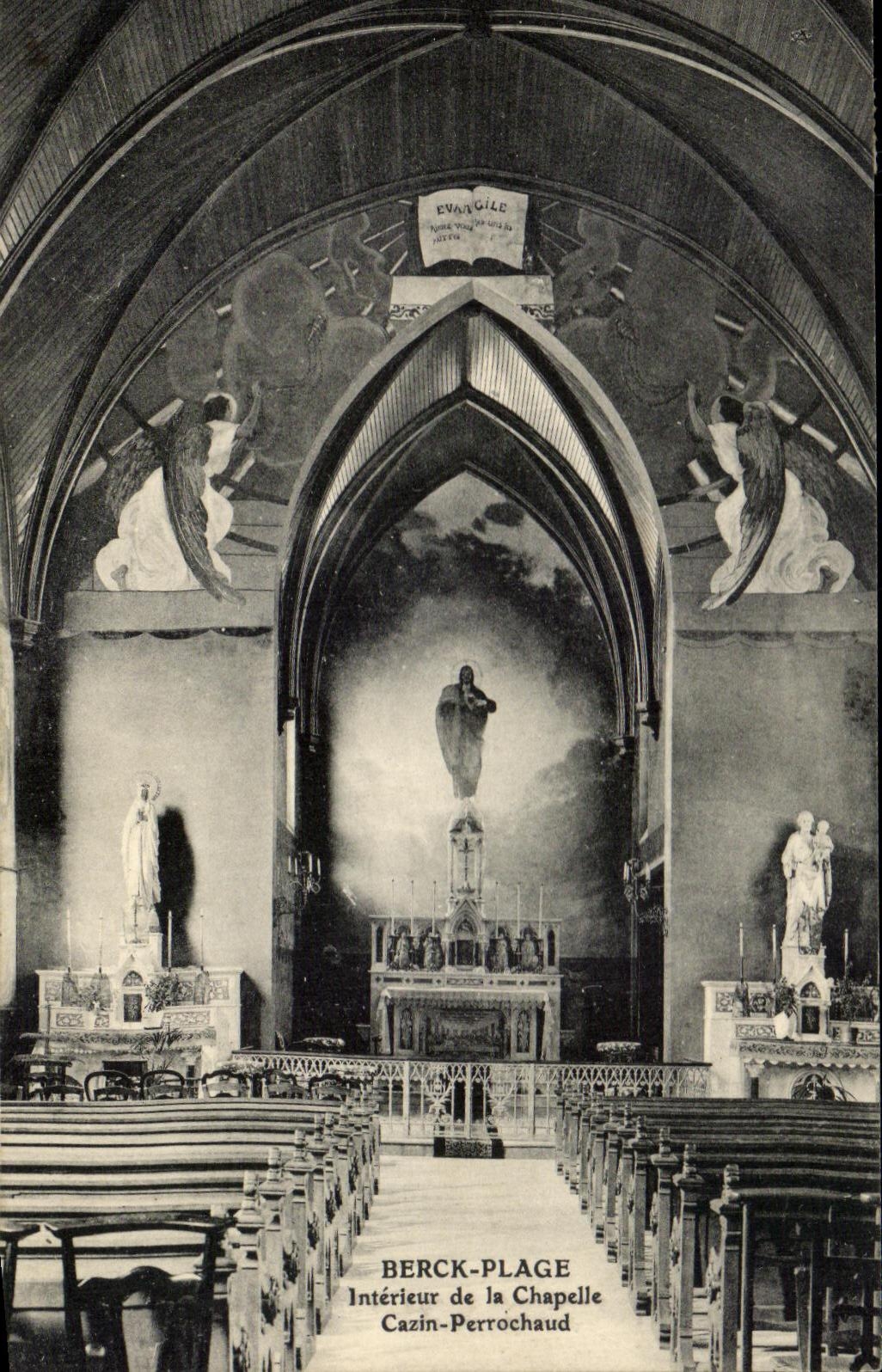 CPA Berck Plage Interieur De La Chapelle Cazin Perrochaud