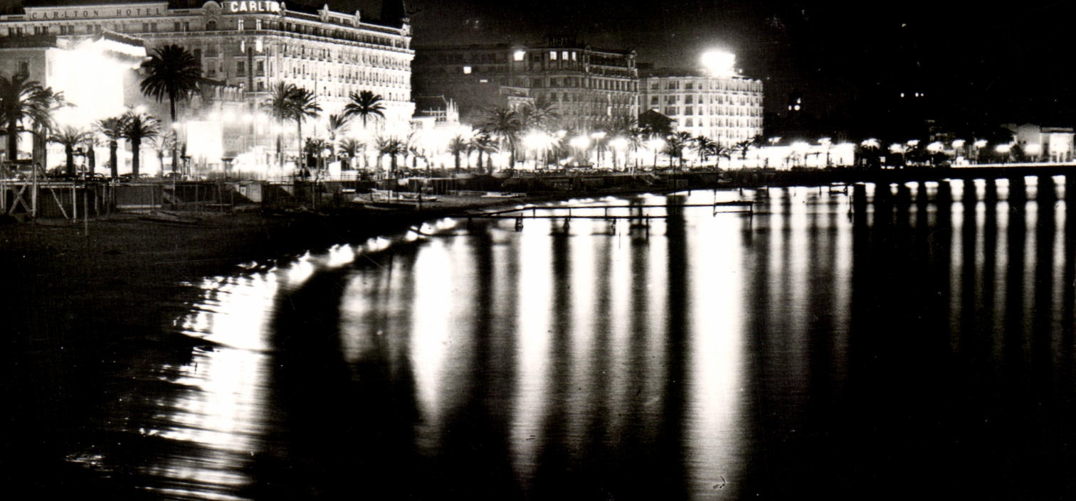 CPA the Dimension Of Cannes Azure the Small cross the night