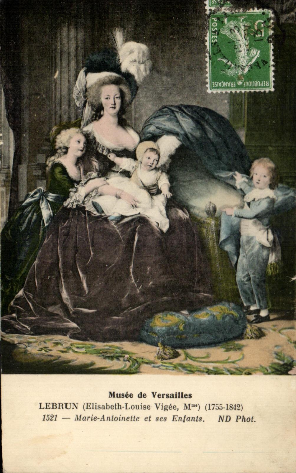 CPA Museum of Versailles Lebrun Marie Antoinelle and her Children