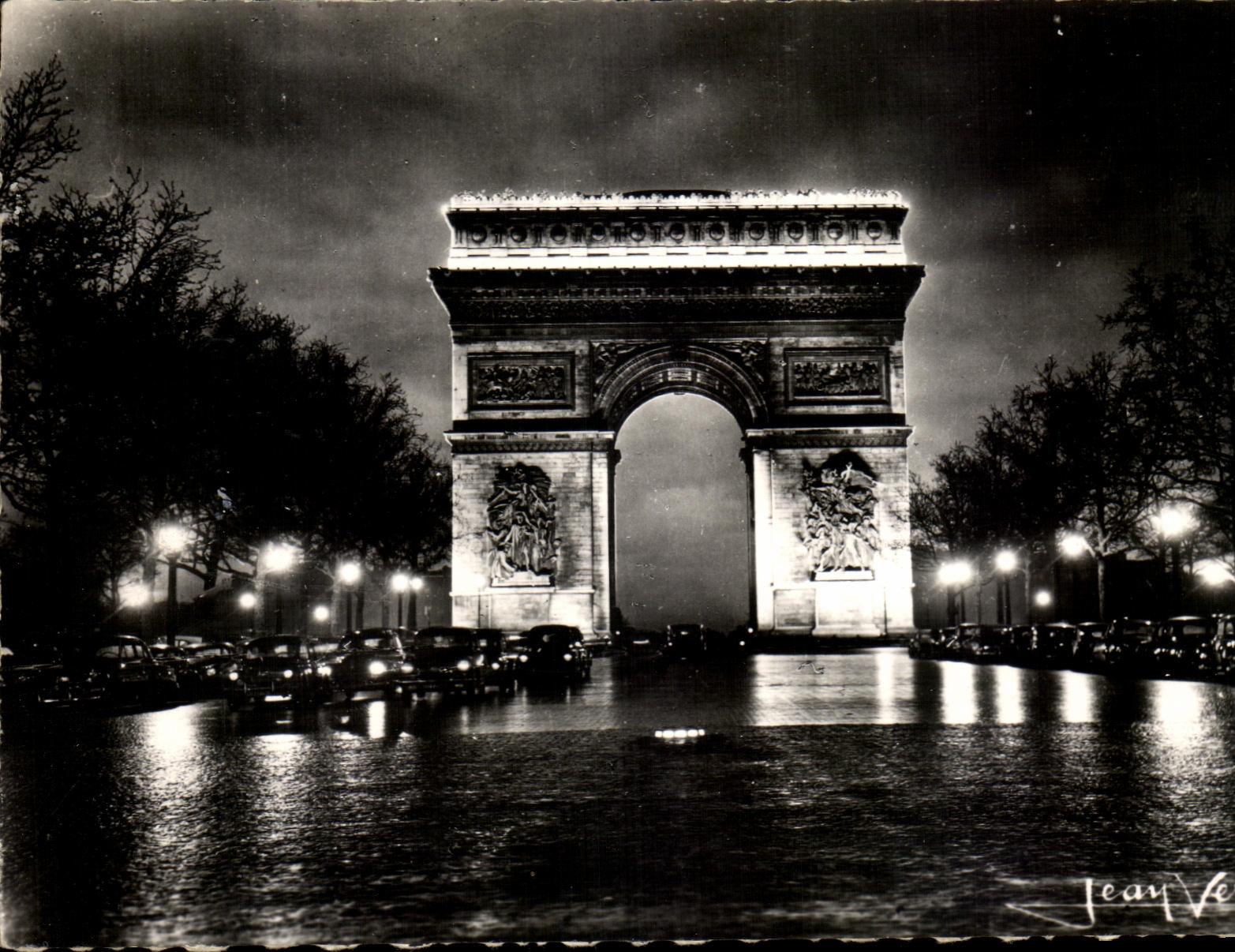 CPA Paris Au Clair De Lune L'Arc de Triomphe