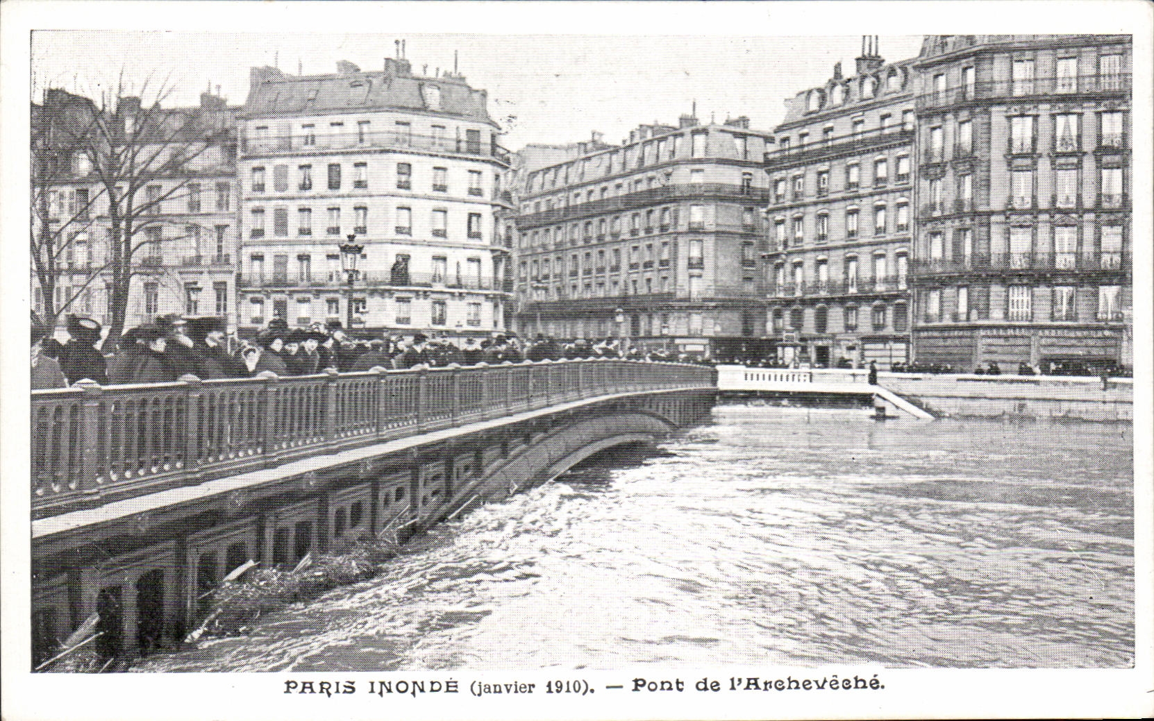 CPA Paris Innonde Pont de l'Archeveche