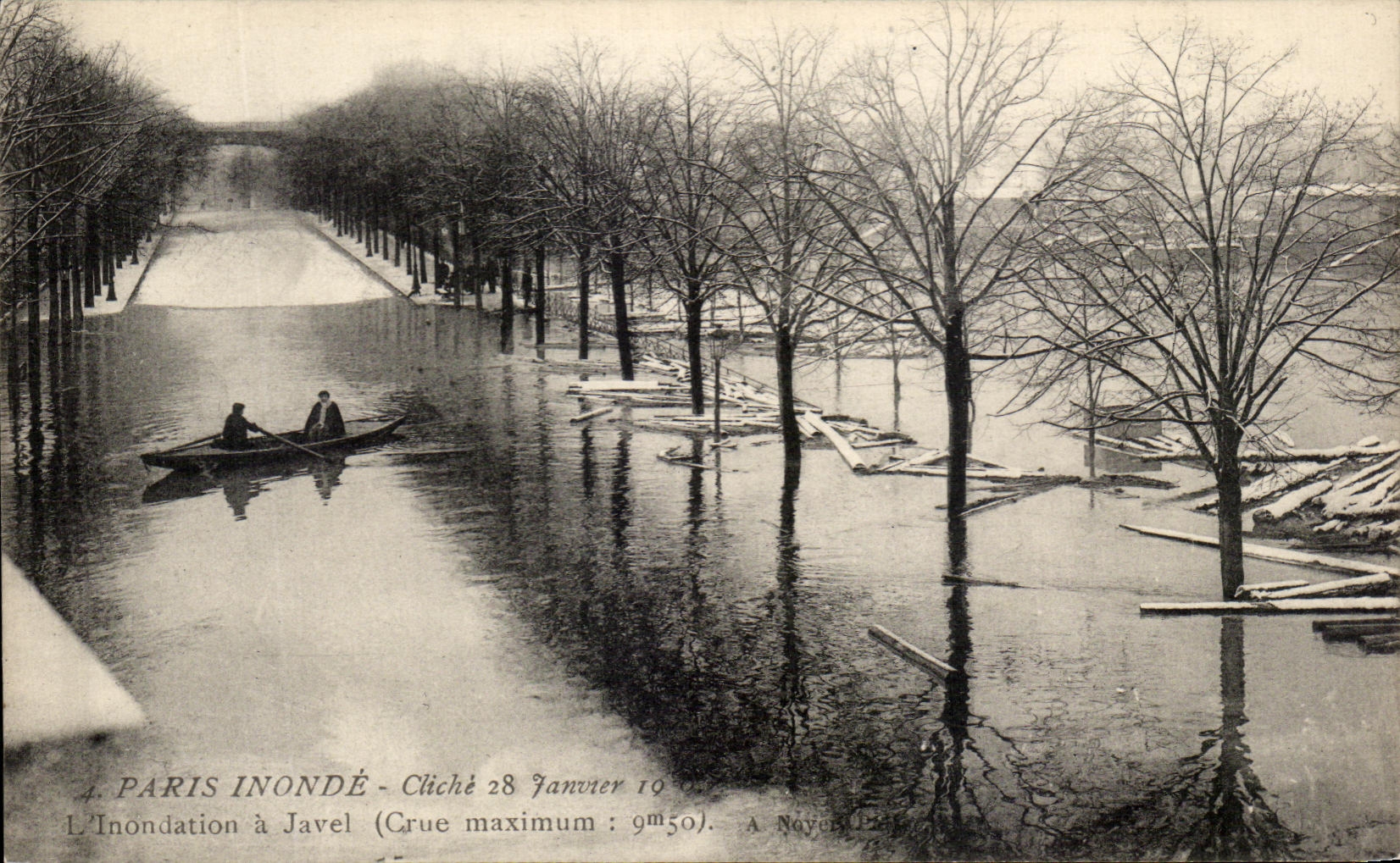 CPA Paris Inonde Cliche L'Inondation a Javel